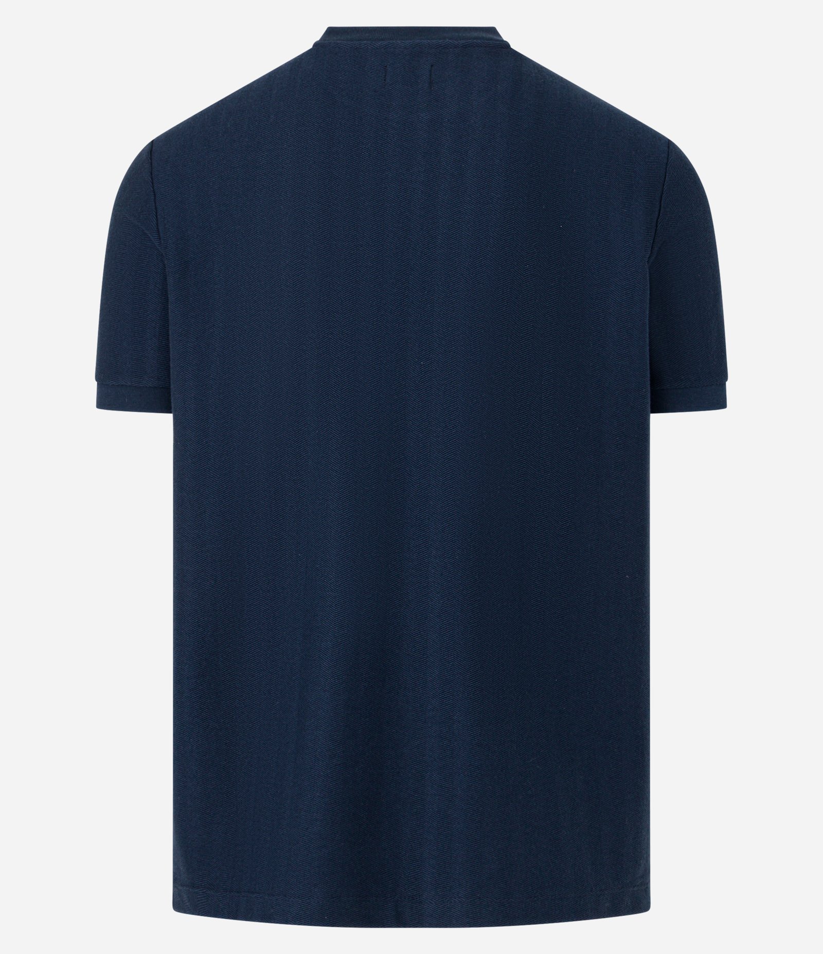 Camiseta Slim em Algodão com Textura Espinha de Peixe Azul 7