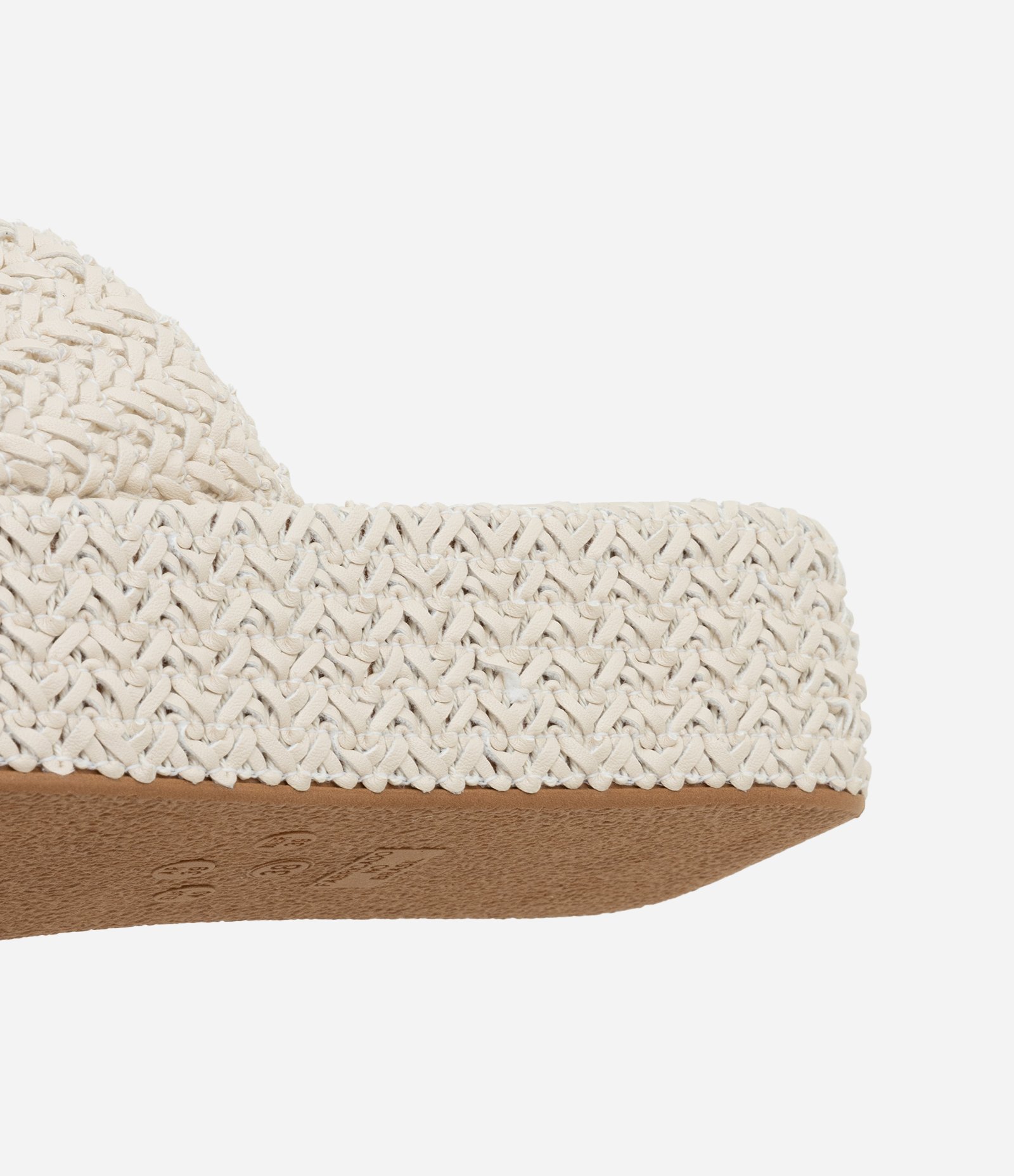 Sandália Flatform com Tressê Off White 4