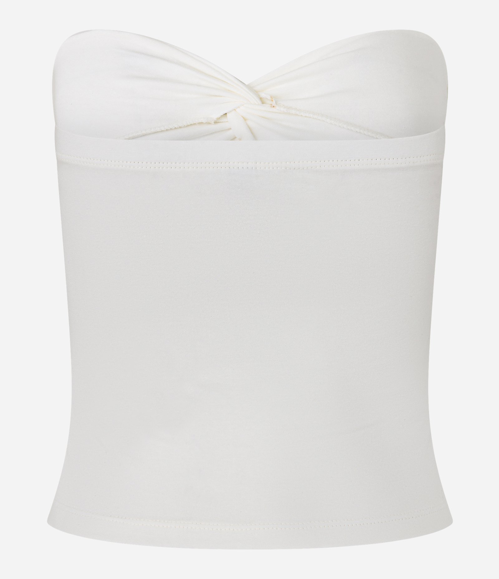 Blusa Tomara que Caia em Algodão com Detalhe de Nó no Decote Branco 6