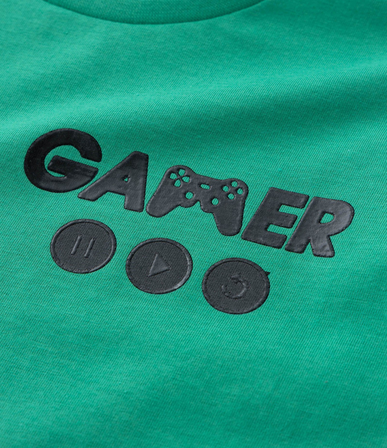 Pijama Infantil com Estampa Controle Gamer - Tam 6 ao 14 Verde/Preto 8