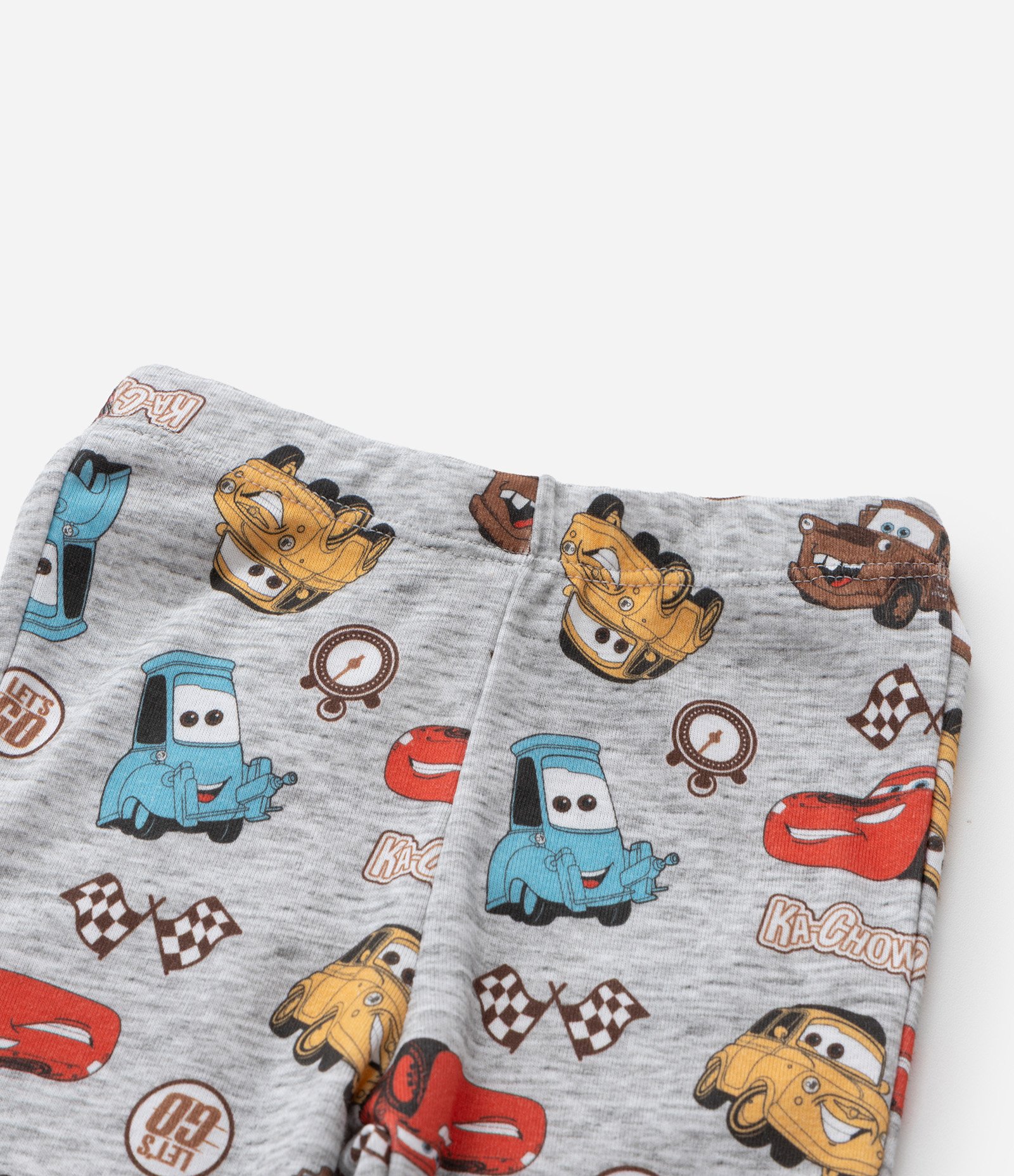 Pijama Infantil em Ribana com Carros - Tam 2 a 6 Anos Vermelho/Cinza 9