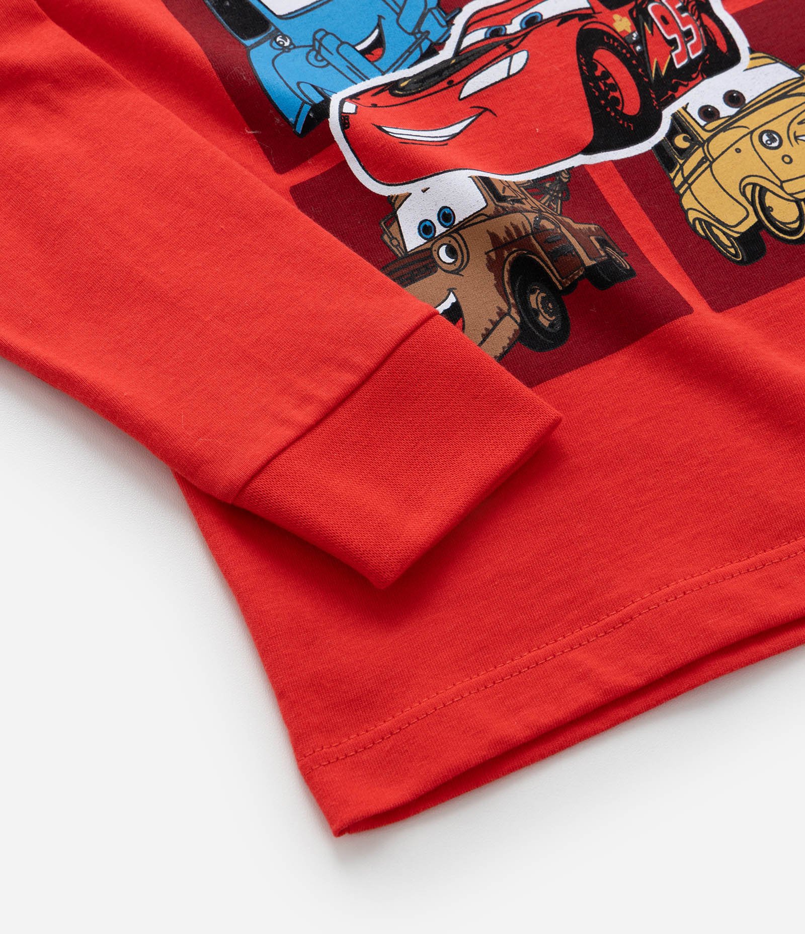 Pijama Infantil em Ribana com Carros - Tam 2 a 6 Anos Vermelho/Cinza 10