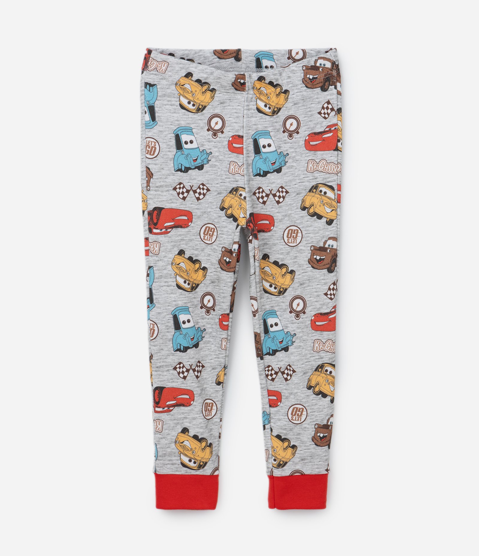 Pijama Infantil em Ribana com Carros - Tam 2 a 6 Anos Vermelho/Cinza 5
