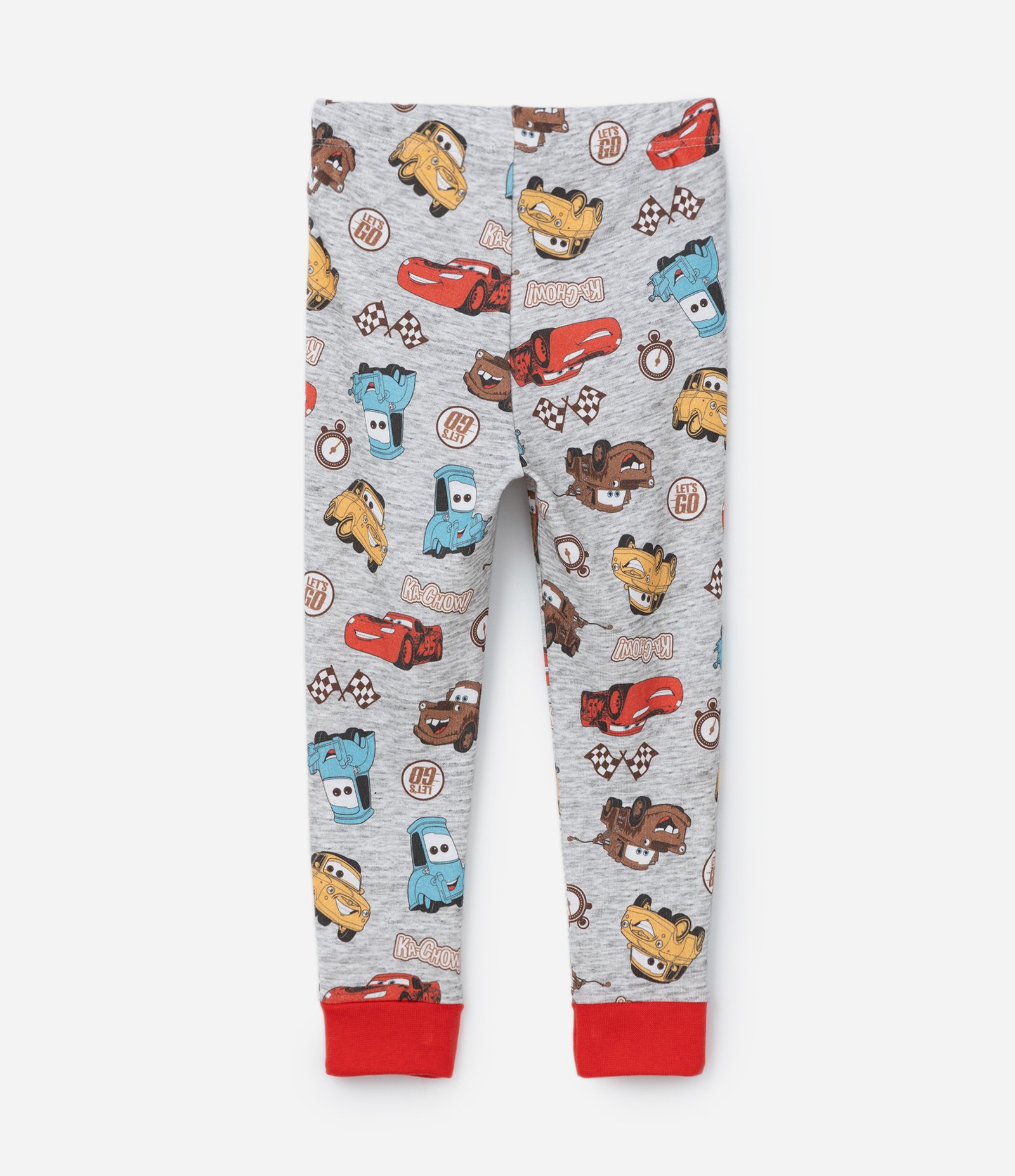 Pijama Infantil em Ribana com Carros - Tam 2 a 6 Anos Vermelho/Cinza 6
