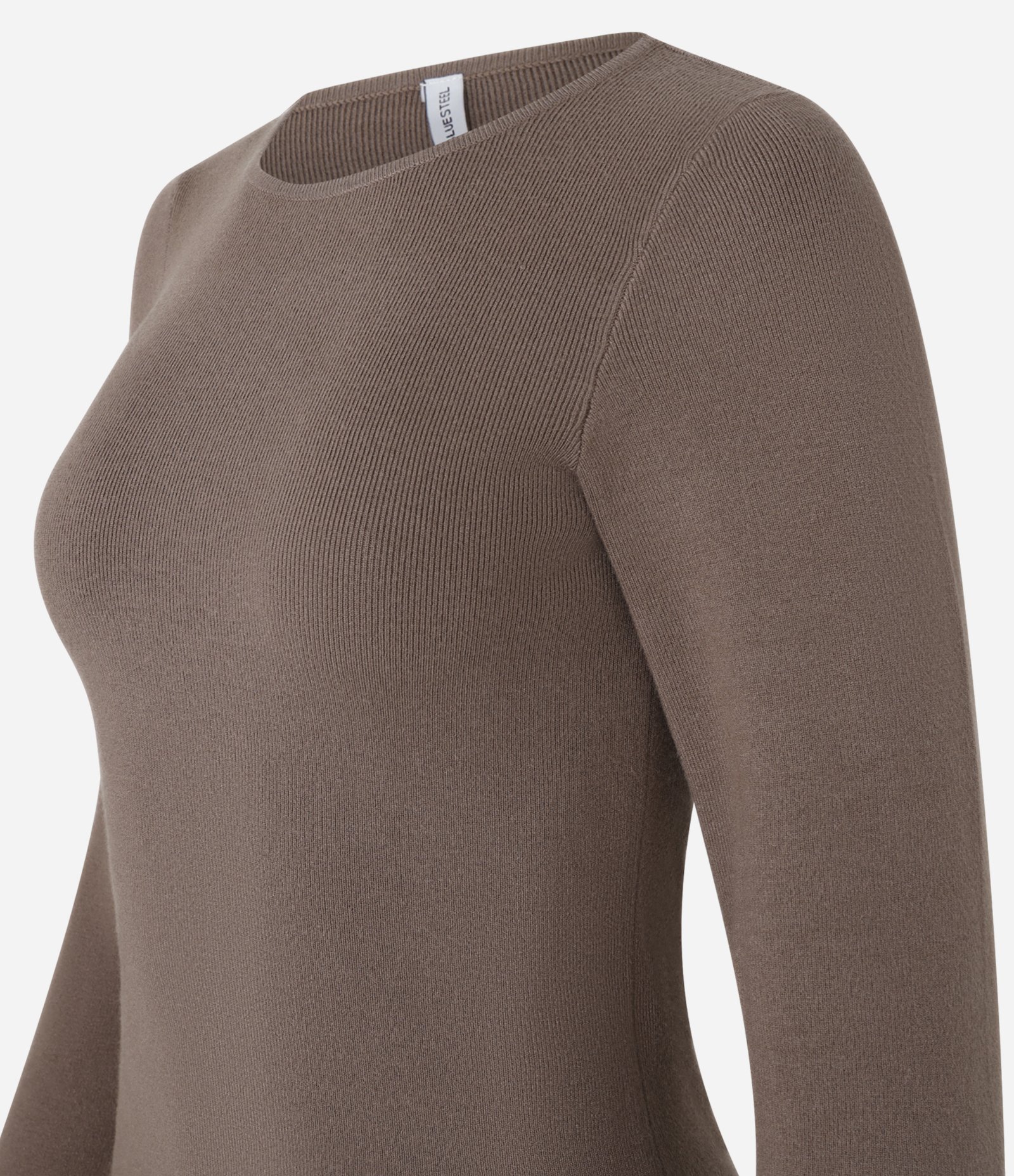 Blusa em Tricô com Manga Longa Marrom 5