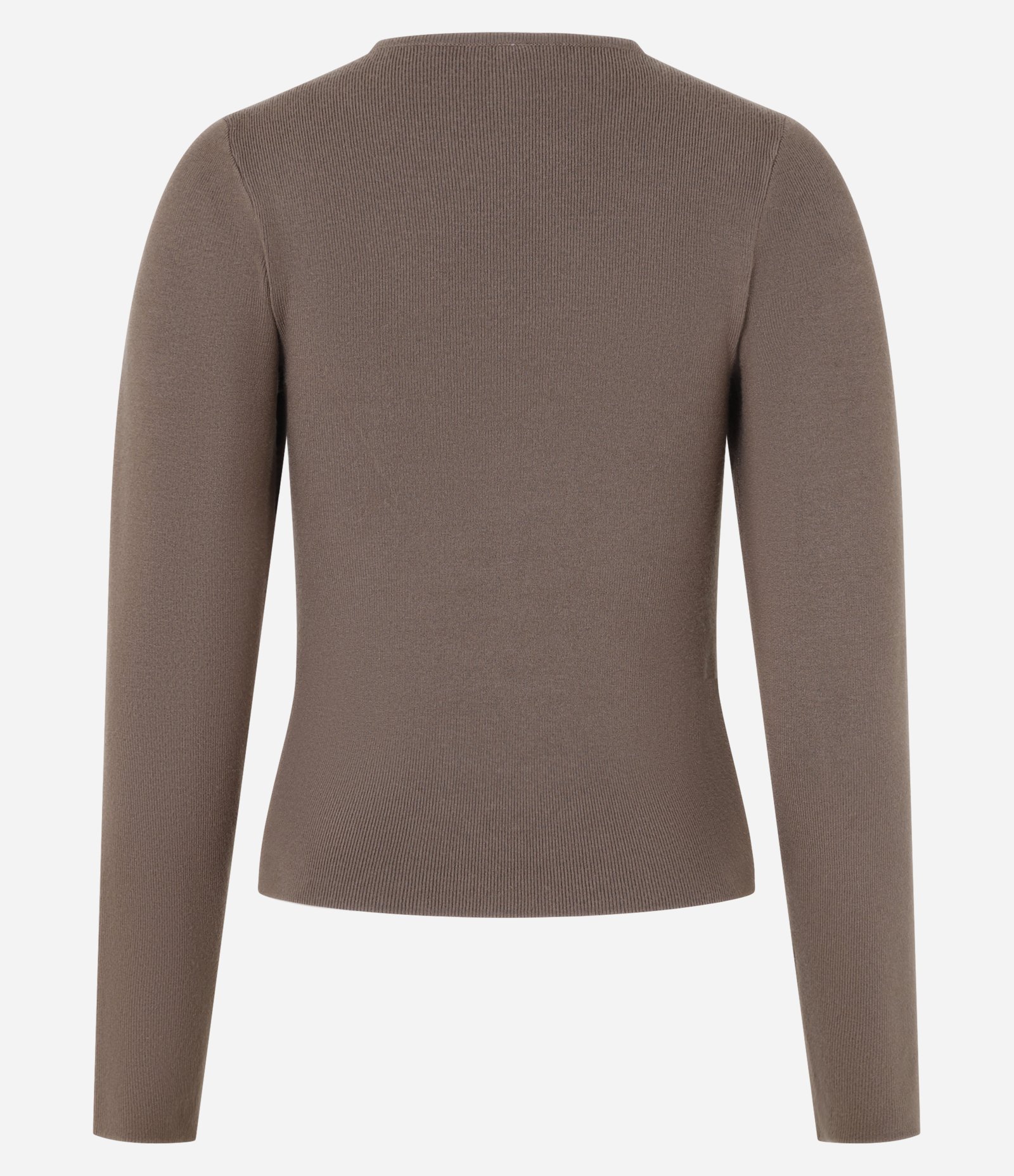 Blusa em Tricô com Manga Longa Marrom 6