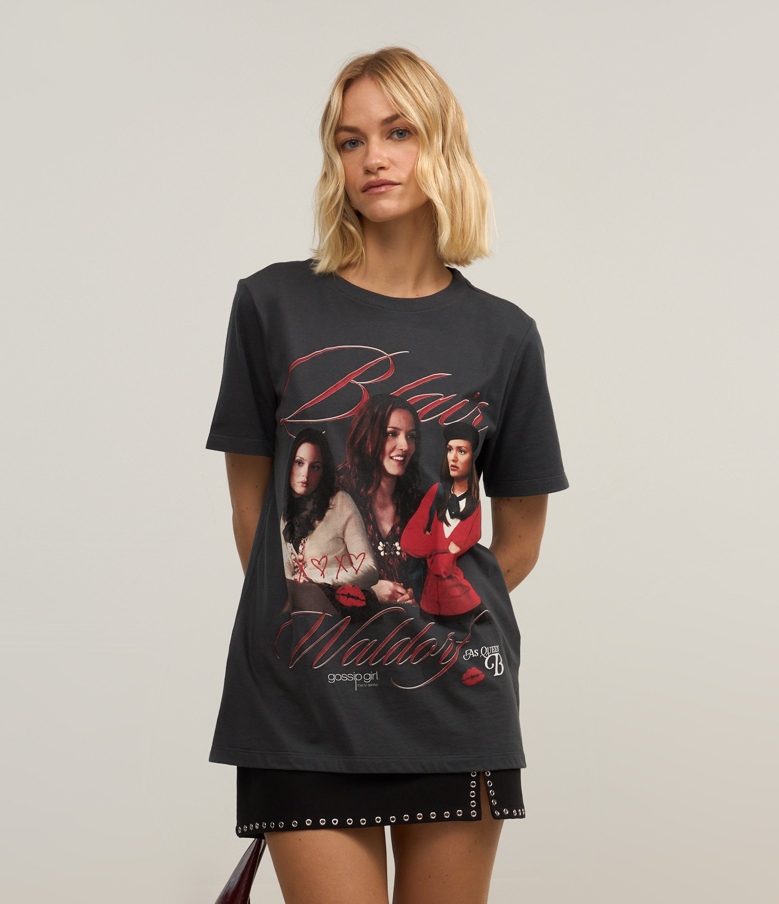 Camiseta T-Shirt com Estampa Blair de Gossip Girl Cinza 1
