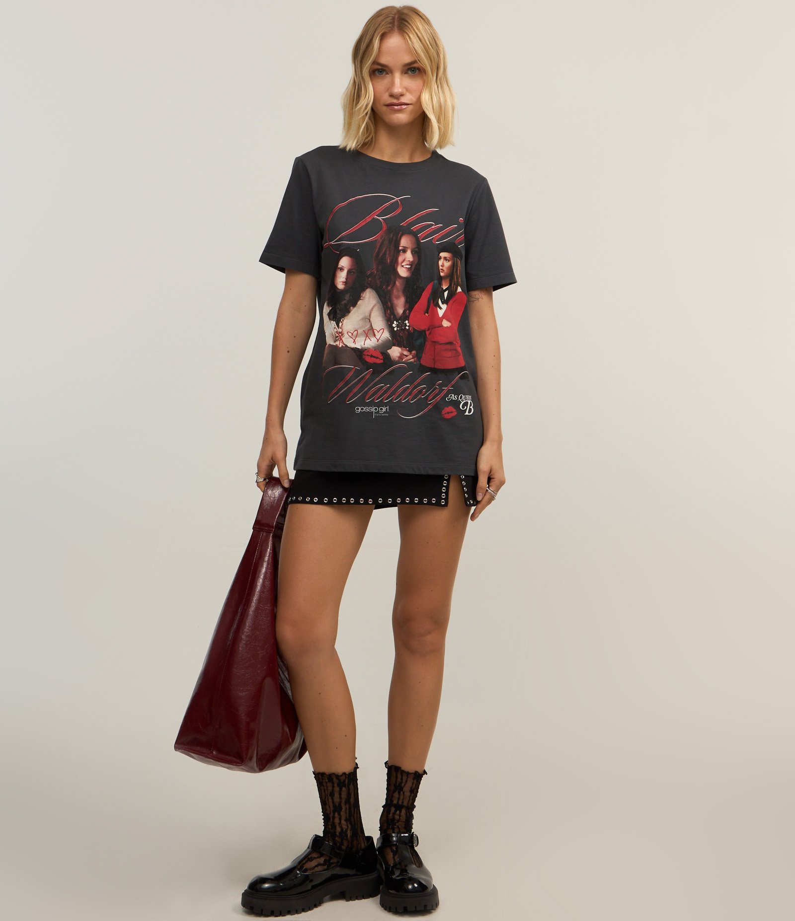 Camiseta T-Shirt com Estampa Blair de Gossip Girl Cinza 2