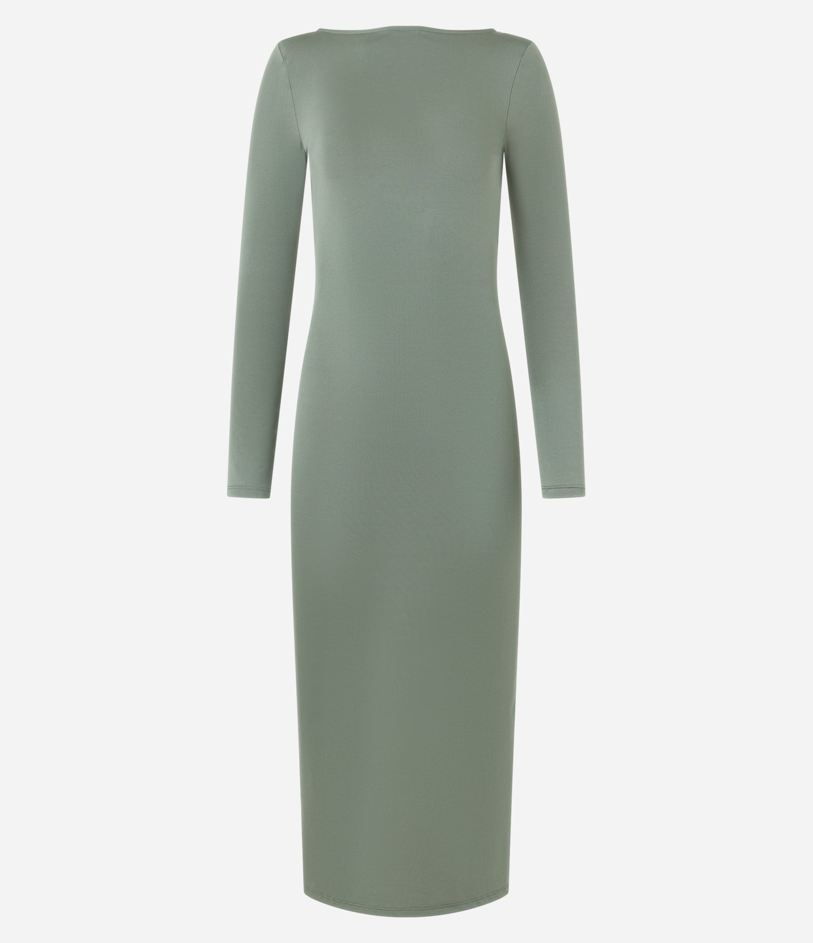 Vestido New Midi com Decote nas Costas e Fenda Verde 4