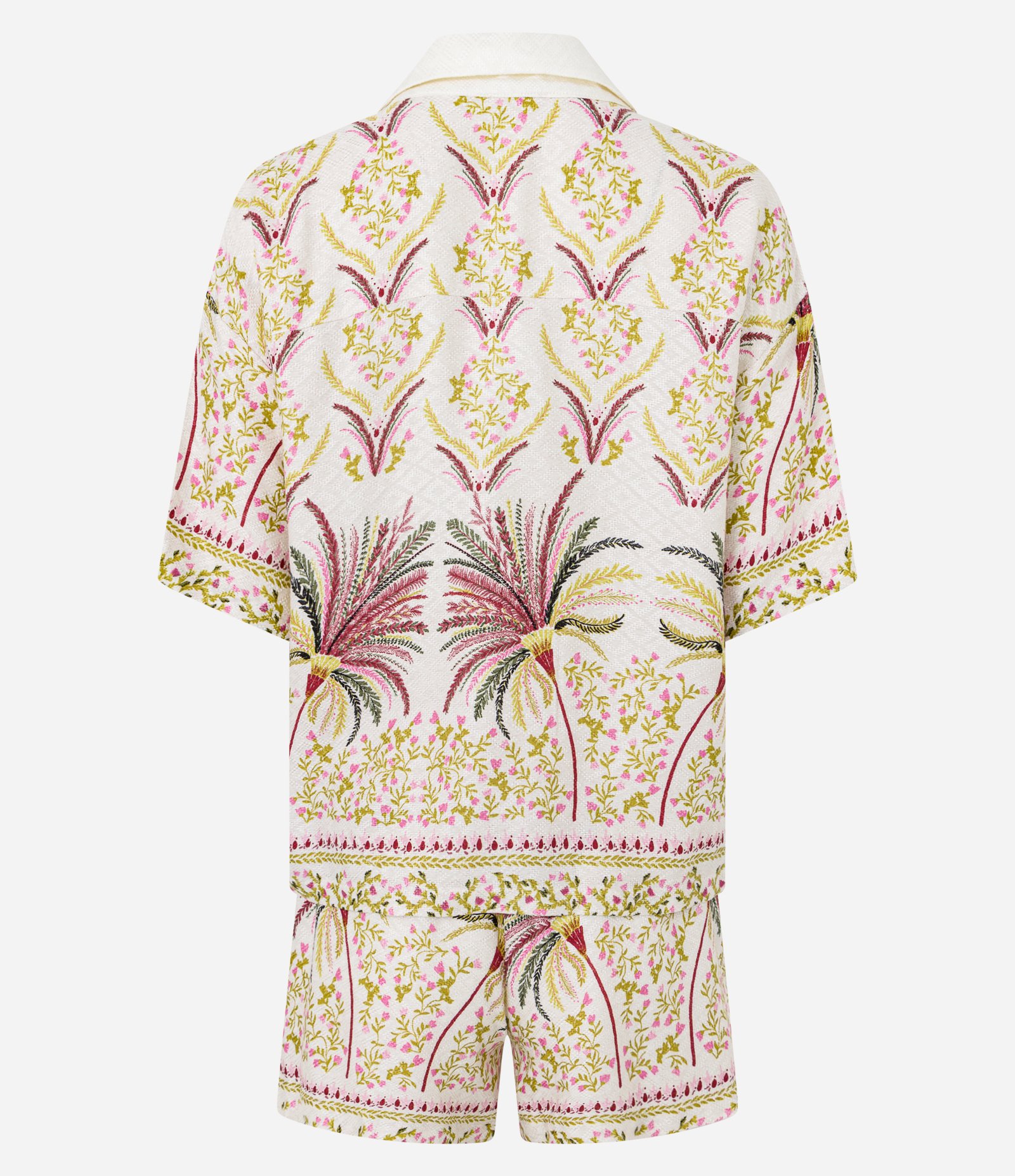 Pijama Short Doll Americano em Tricoline com Estampa Tropical Multicores 8