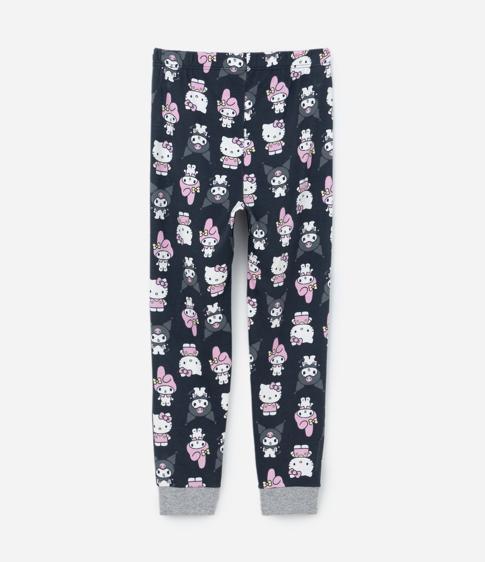 Pijama Infantil com Estampa Hello Kitty e Amigas - Tam 5 a14 Anos Cinza 6