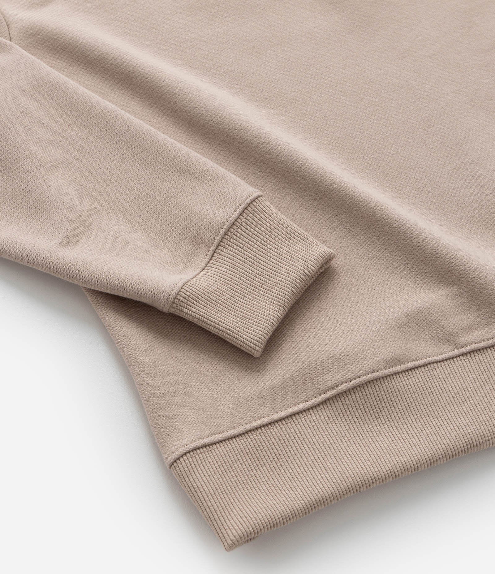 Moletom com Cava Deslocada e Zíper Curve & Plus Size Bege 8