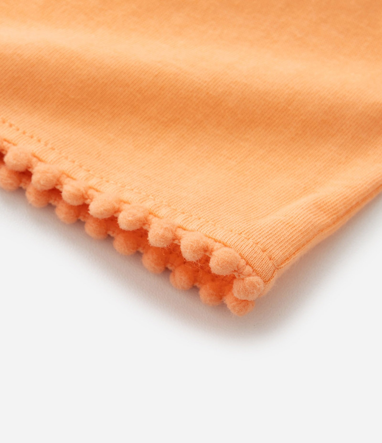 Short Infantil com Babadinho e Pompons - Tam 1 a 5 Anos Laranja 4