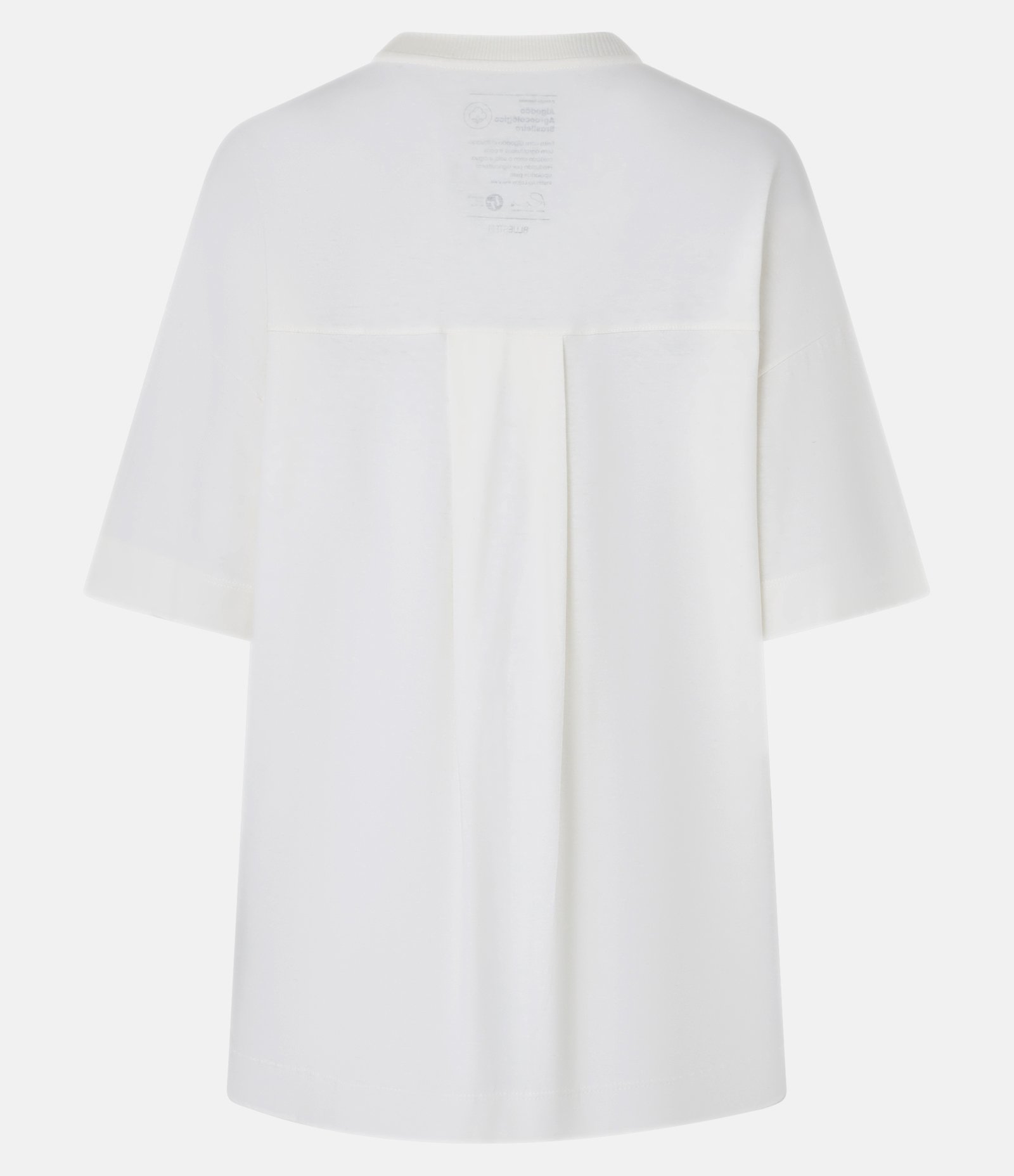 Camiseta Over em Algodão com Costura na Pala Off White 2