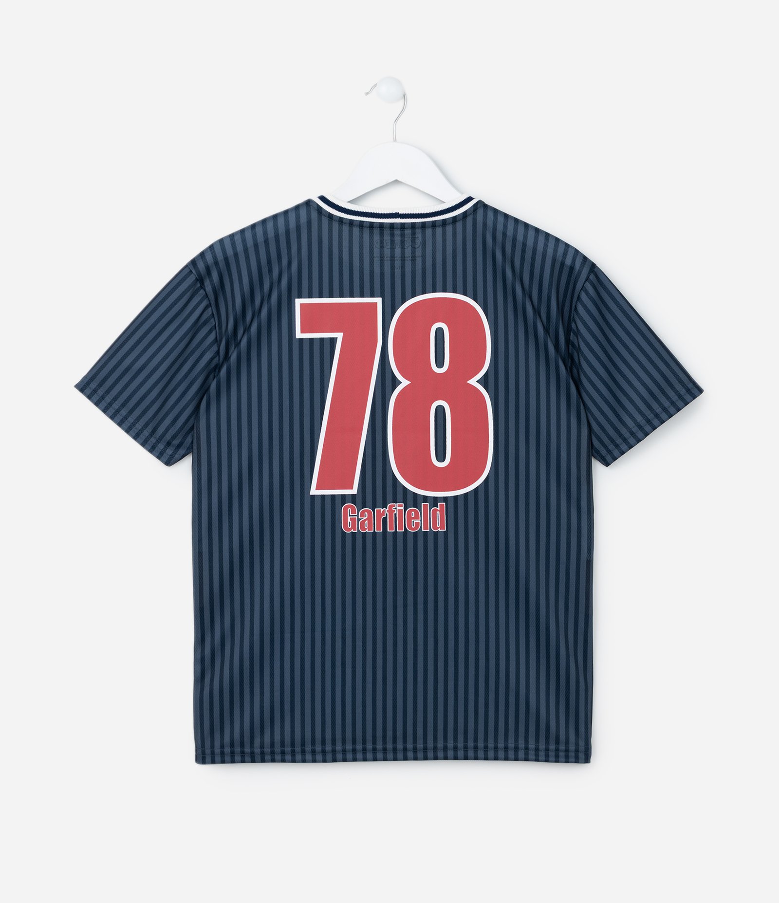 Camiseta Esportiva Relaxed Infantil com Estampa Garfield - Tam 5 a 14 Anos Azul 2