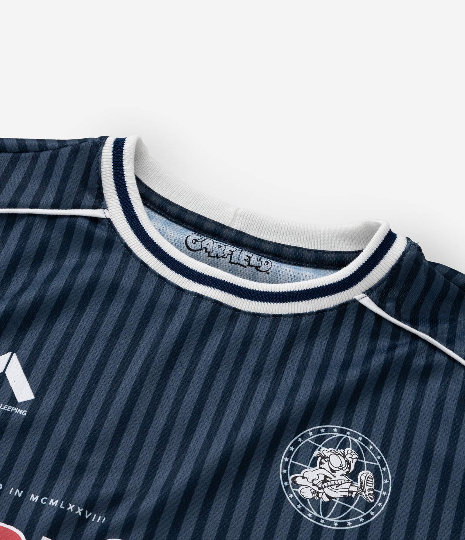 Camiseta Esportiva Relaxed Infantil com Estampa Garfield - Tam 5 a 14 Anos Azul 6