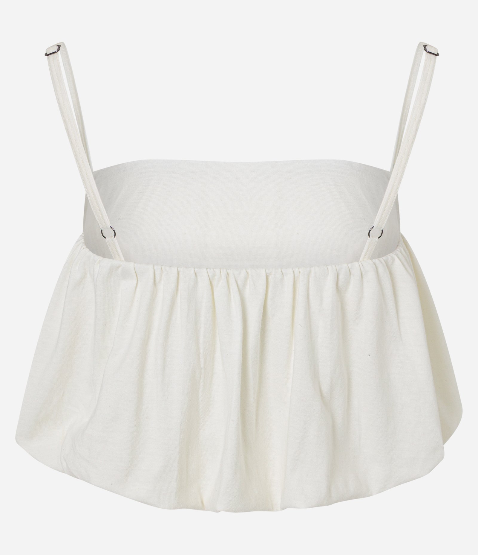 Blusa Balonê em Algodão Agroecológico com Alça Regulável Branco 5