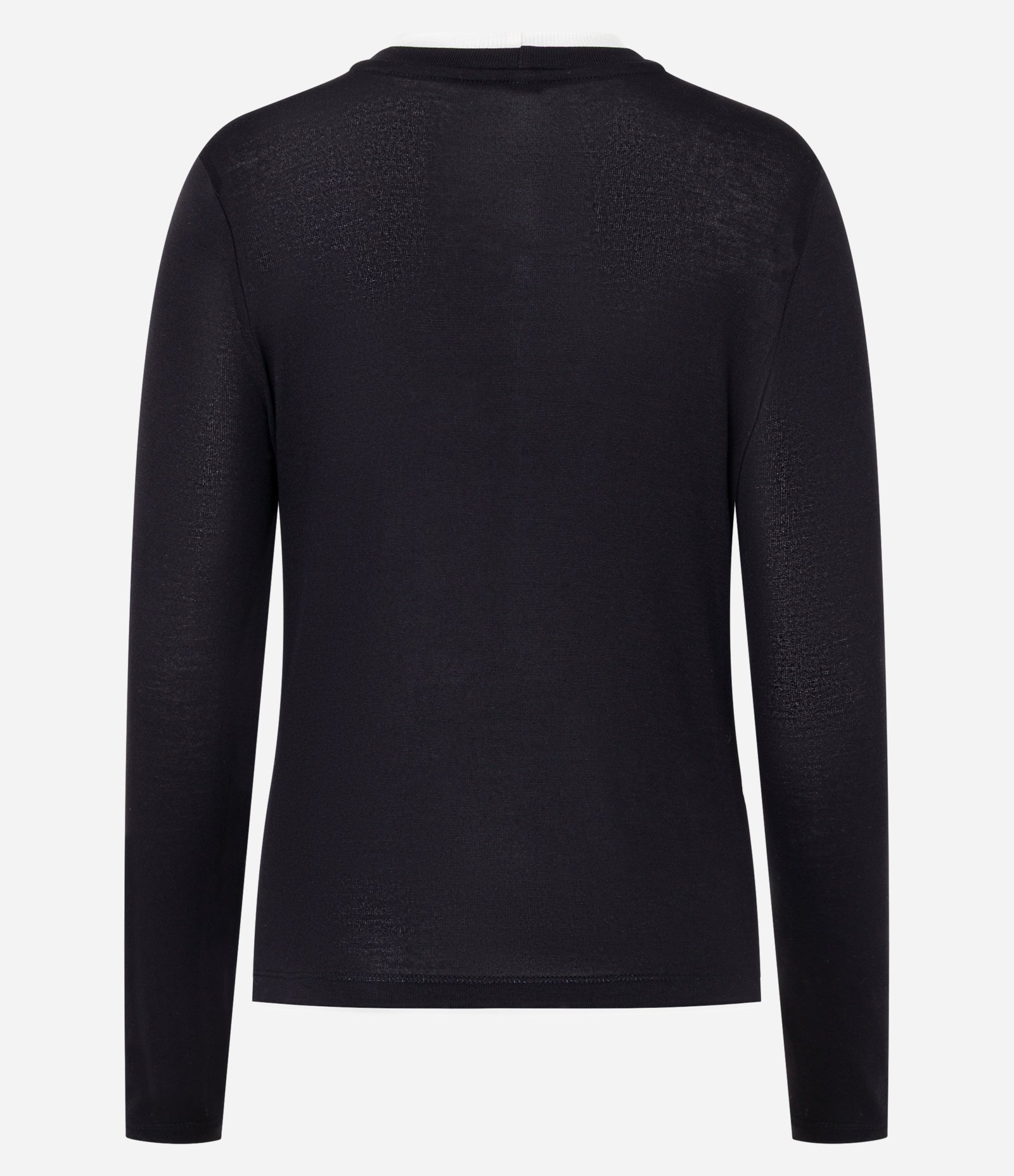 Blusa em Viscose com Sobreposição na Gola Preto 6
