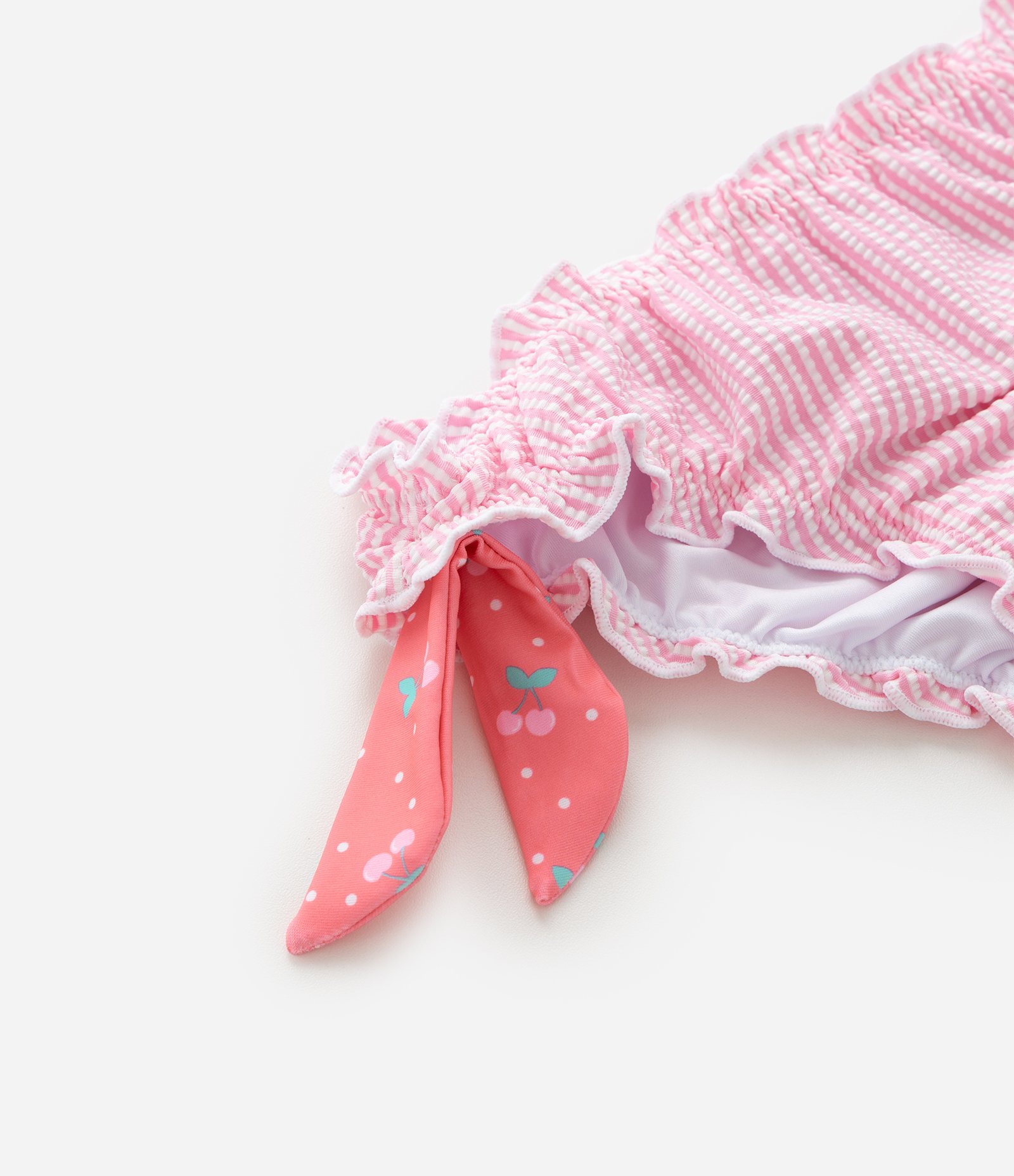 Biquíni Infantil em Microfibra com Estampa de Cerejas - Tam 1 a 4 Anos Laranja 10