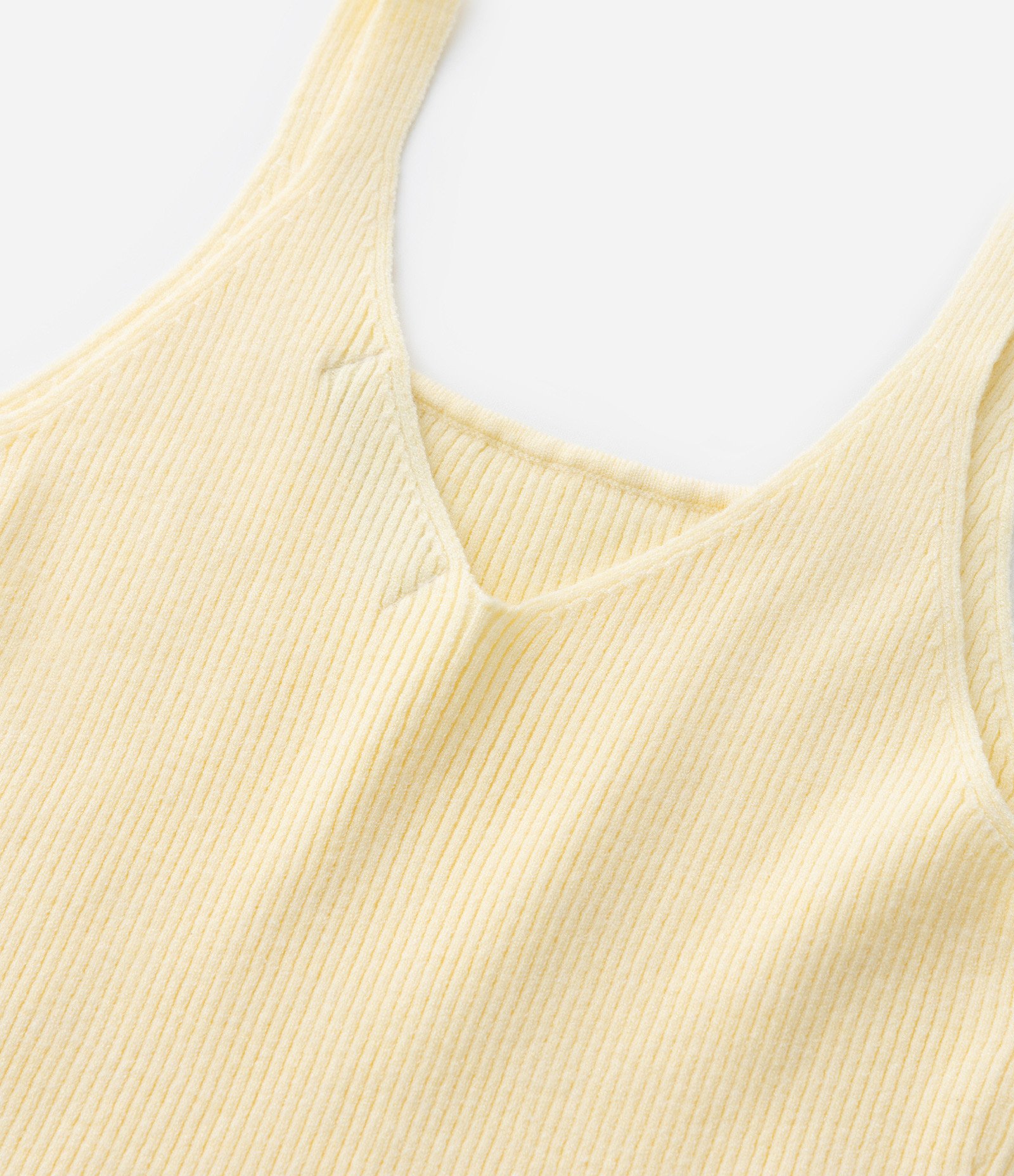 Blusa Cropped Infantil Canelada em Tricô - Tam 5 a 14 anos Amarelo 5