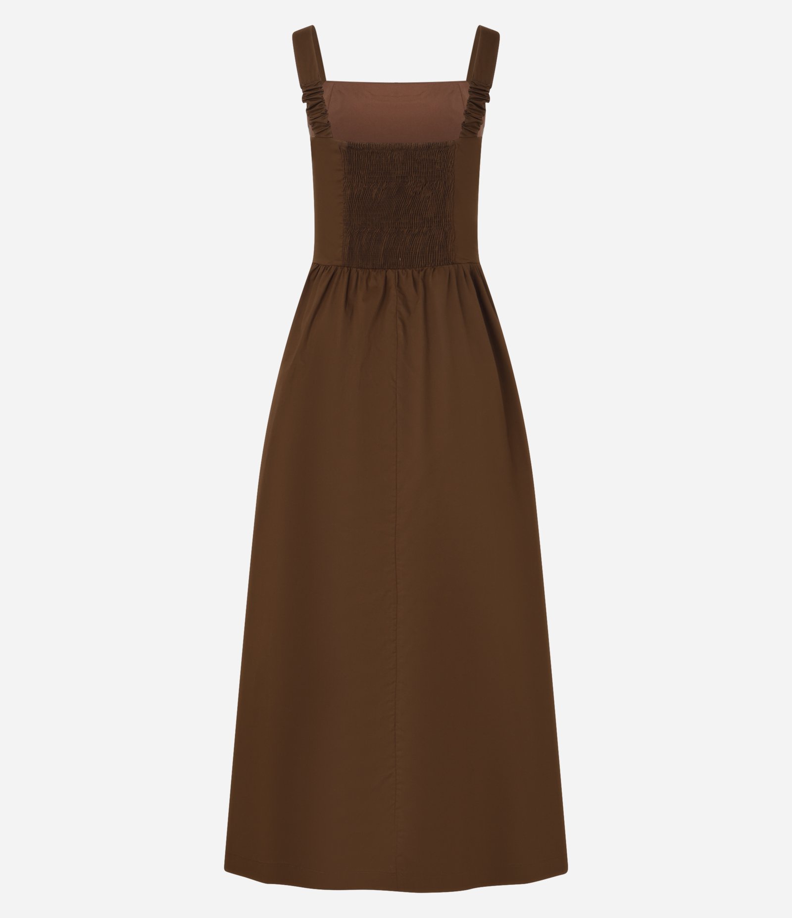 Vestido Evasê Midi em Tricoline com Lastex nas Costas 6