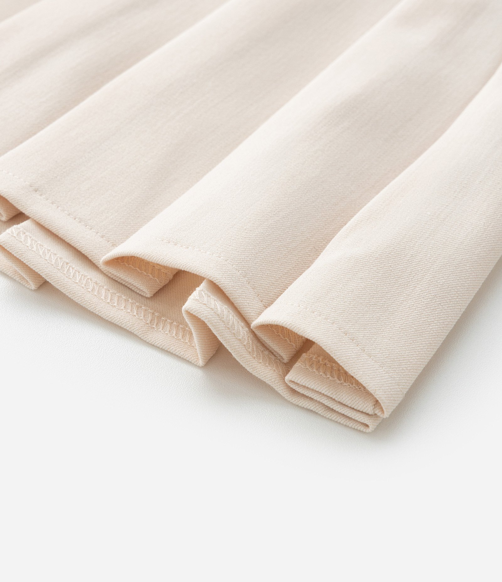 Saia Infantil em Alfaiataria com Pregas e Cintinho - Tam 5 A 14 Anos Bege 5