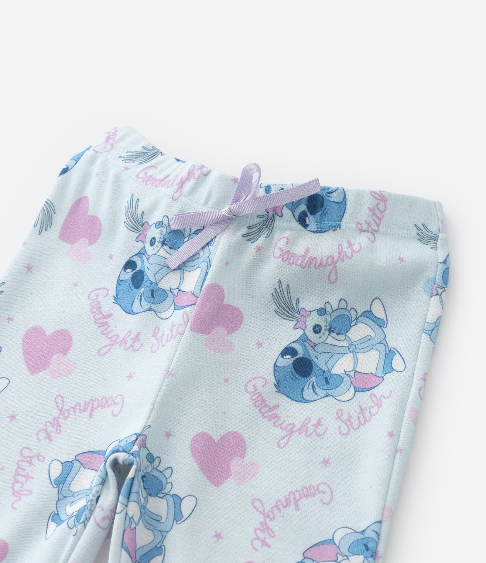 Pijama Infantil em Algodão com Estampa Stitch - Tam 2 a 4 Anos Lilás/Azul 8