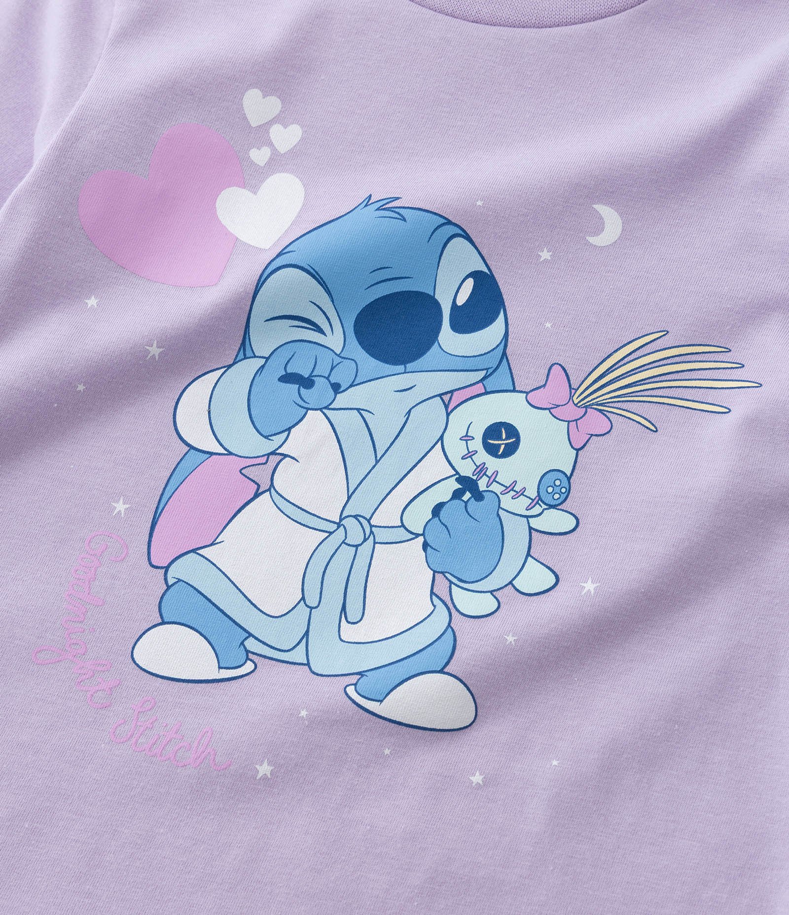 Pijama Infantil em Algodão com Estampa Stitch - Tam 2 a 4 Anos Lilás/Azul 11