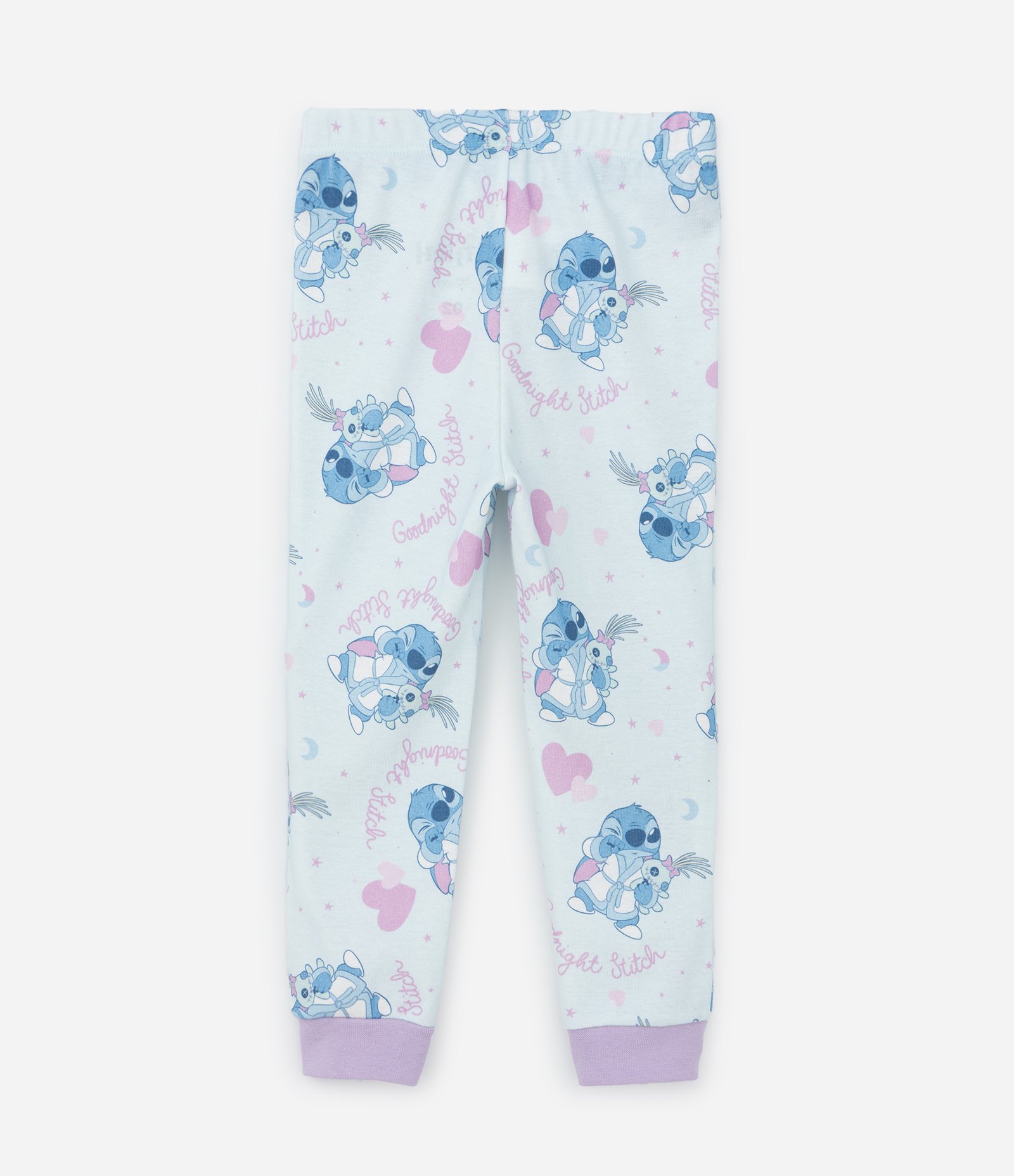 Pijama Infantil em Algodão com Estampa Stitch - Tam 2 a 4 Anos Lilás/Azul 6