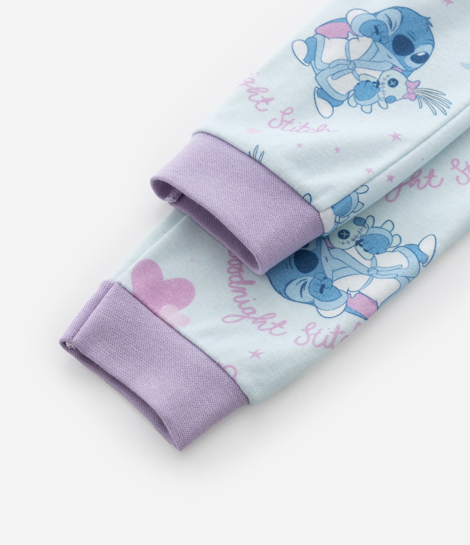 Pijama Infantil em Algodão com Estampa Stitch - Tam 2 a 4 Anos Lilás/Azul 7