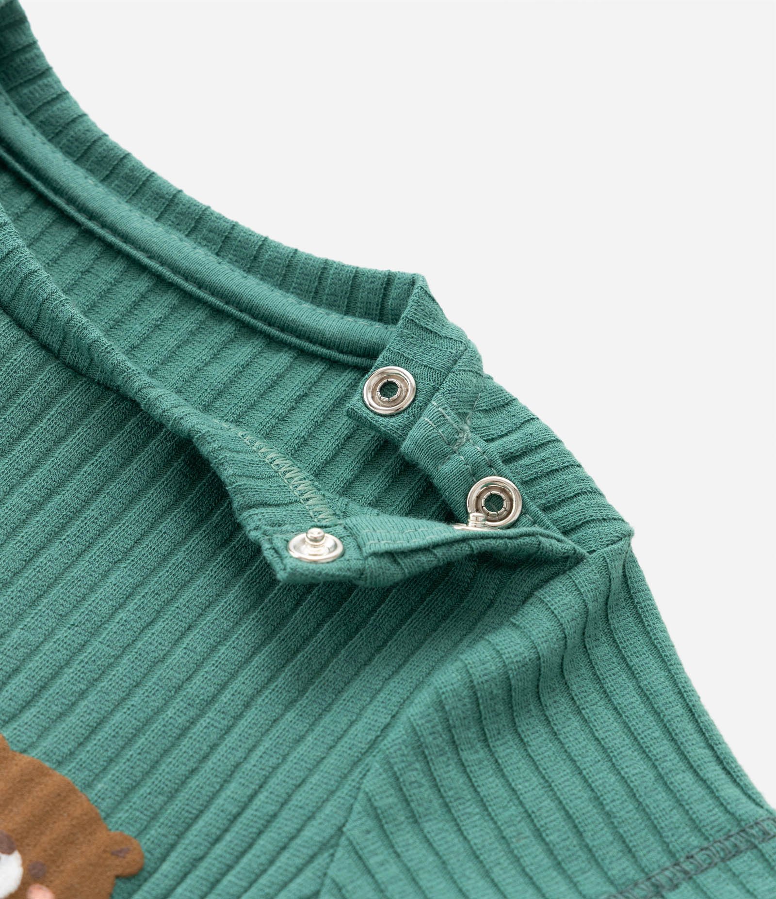 Body Infantil Canelado com Estampa Bichinhos - Tam 0 s 18 meses Verde 4