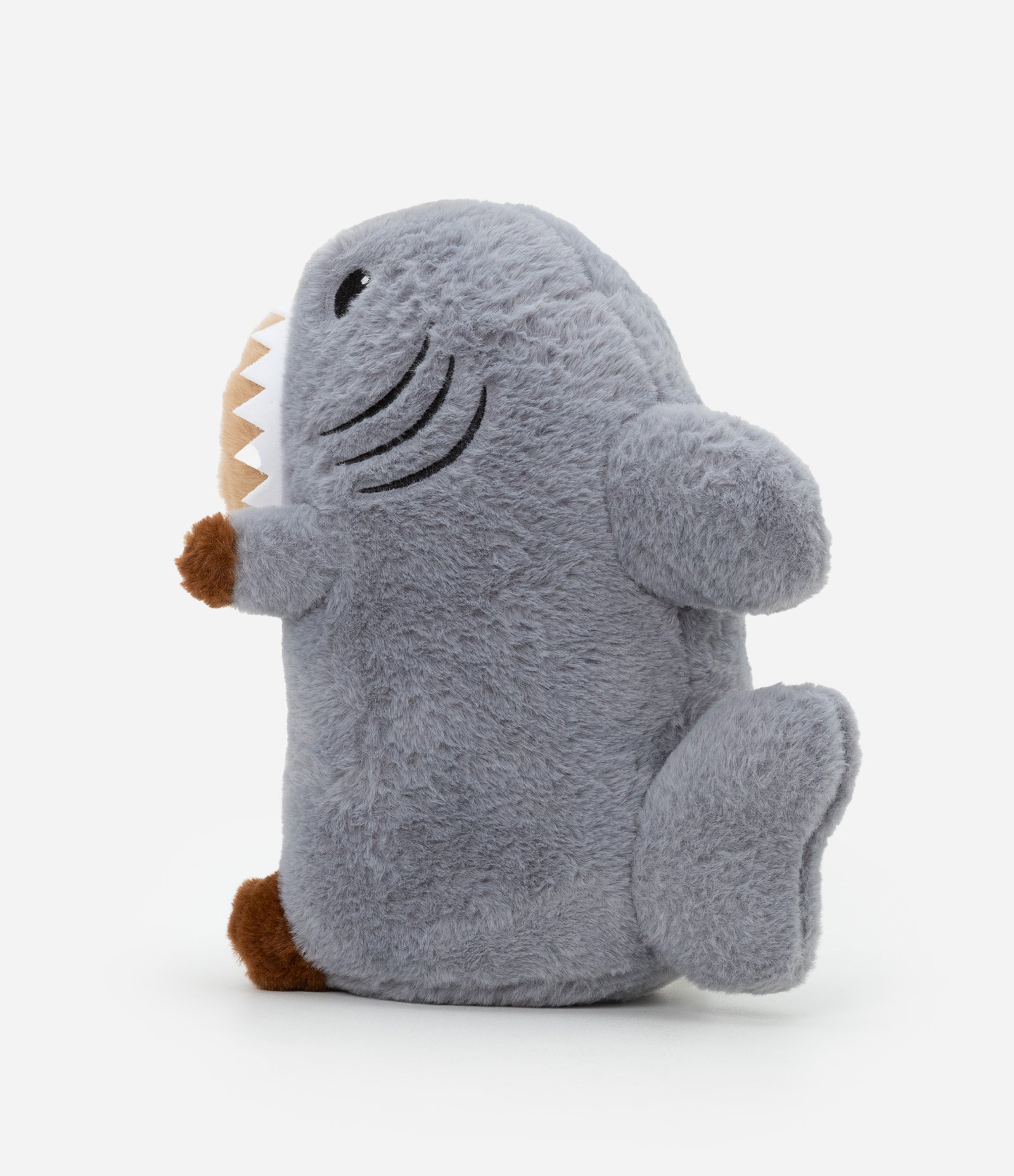 Pelúcia em Forma de Capivara com Fantasia de Tubarão Cinza 2