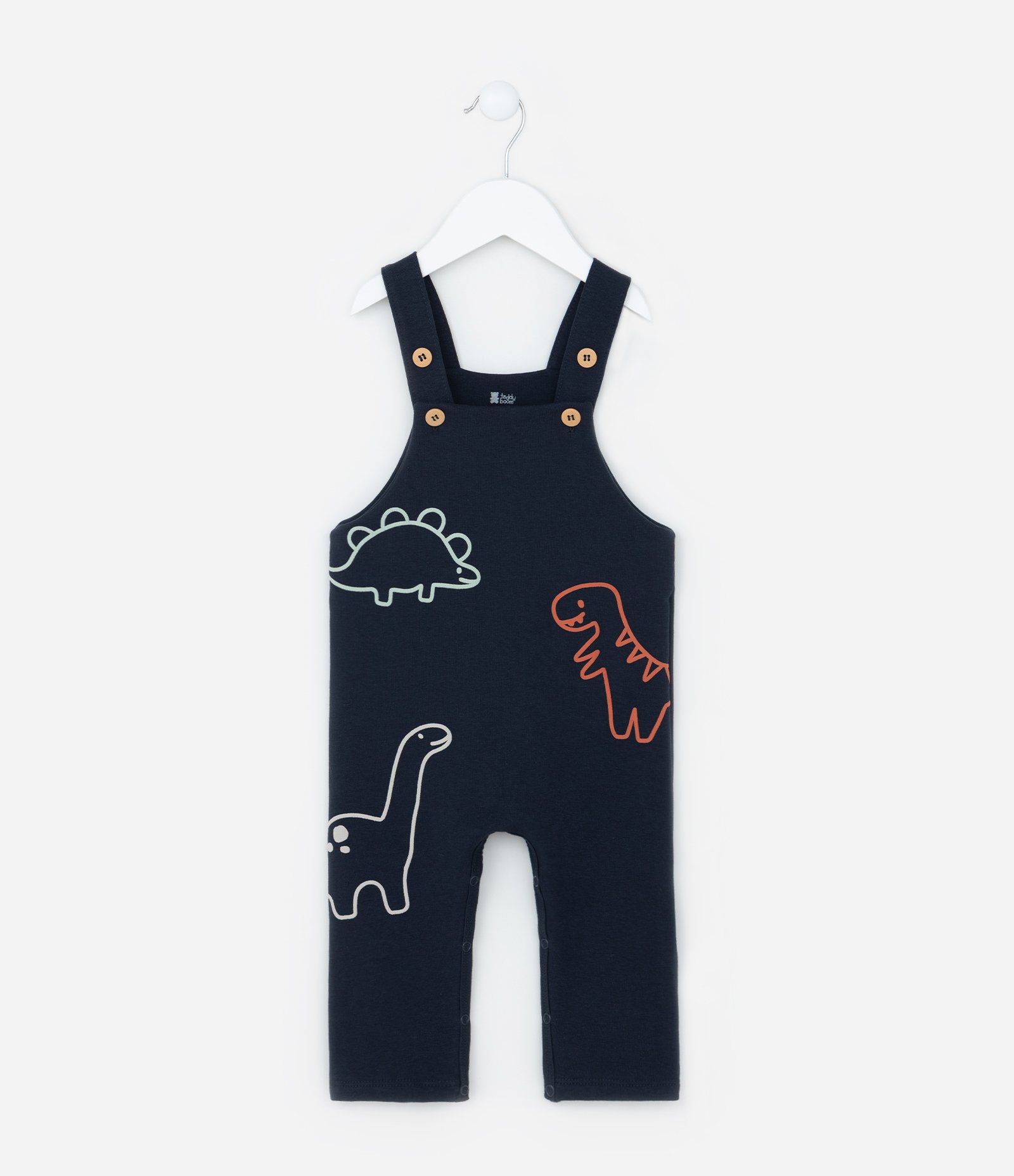 Conjunto Infantil com Estampa Dinossauros - Tam 0 a 18 meses Bege/Azul 4