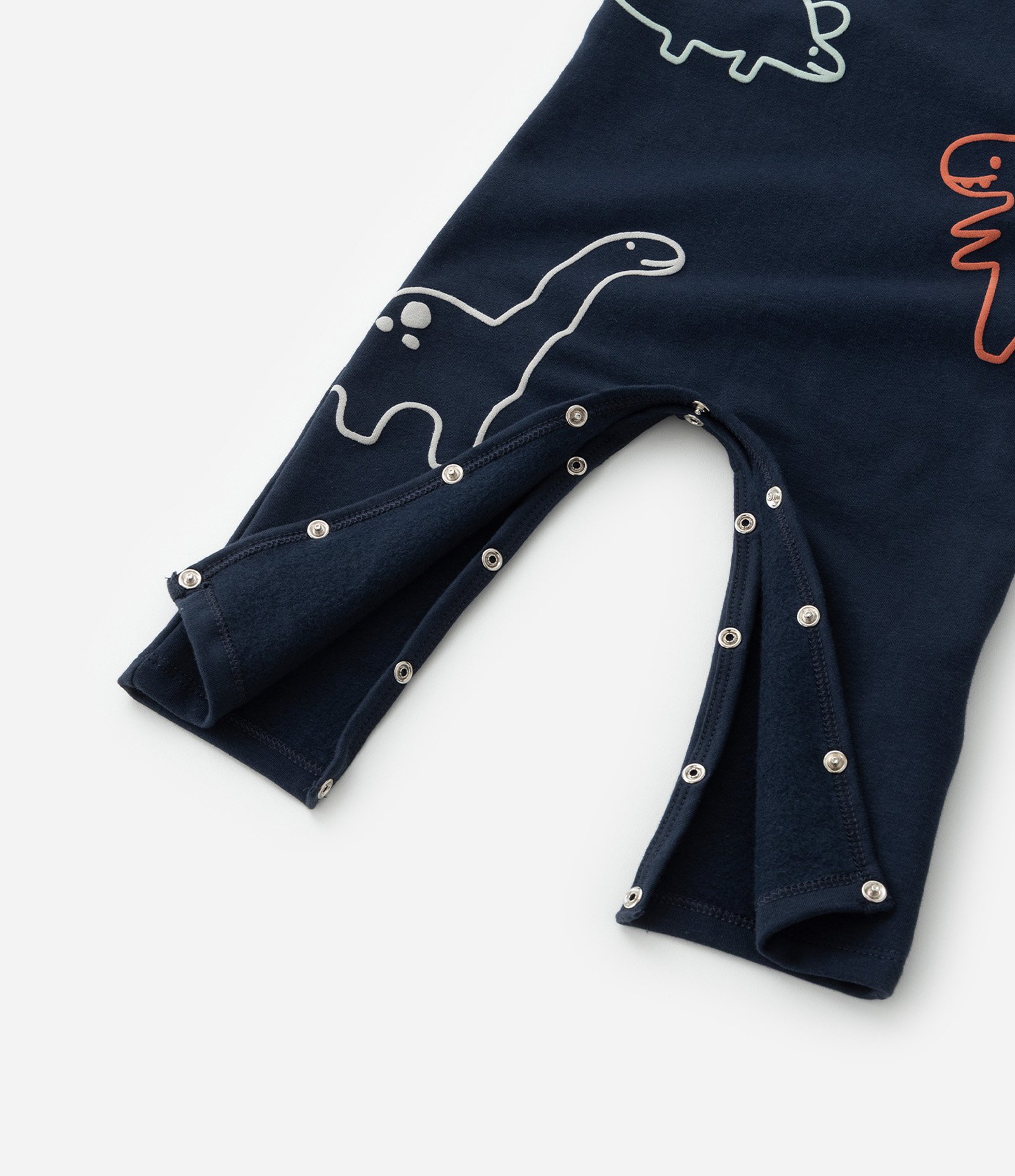 Conjunto Infantil com Estampa Dinossauros - Tam 0 a 18 meses Bege/Azul 8