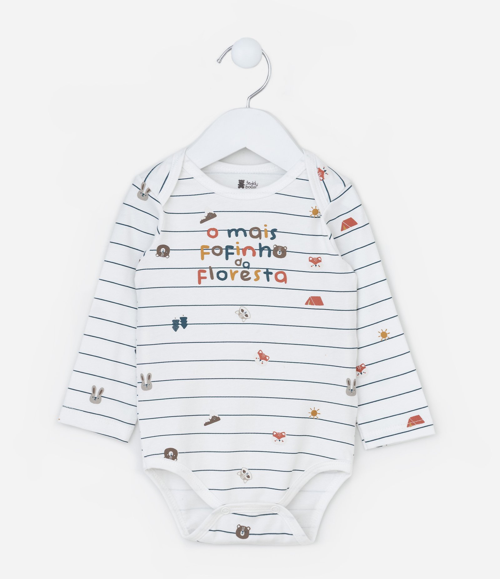 Body Infantil com Estampa Lettering O Mais Fofinho - Tam RN a 18 meses Branco 1