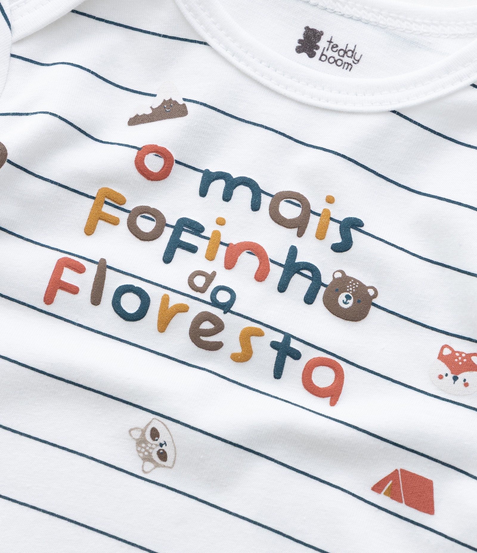 Body Infantil com Estampa Lettering O Mais Fofinho - Tam RN a 18 meses Branco 6