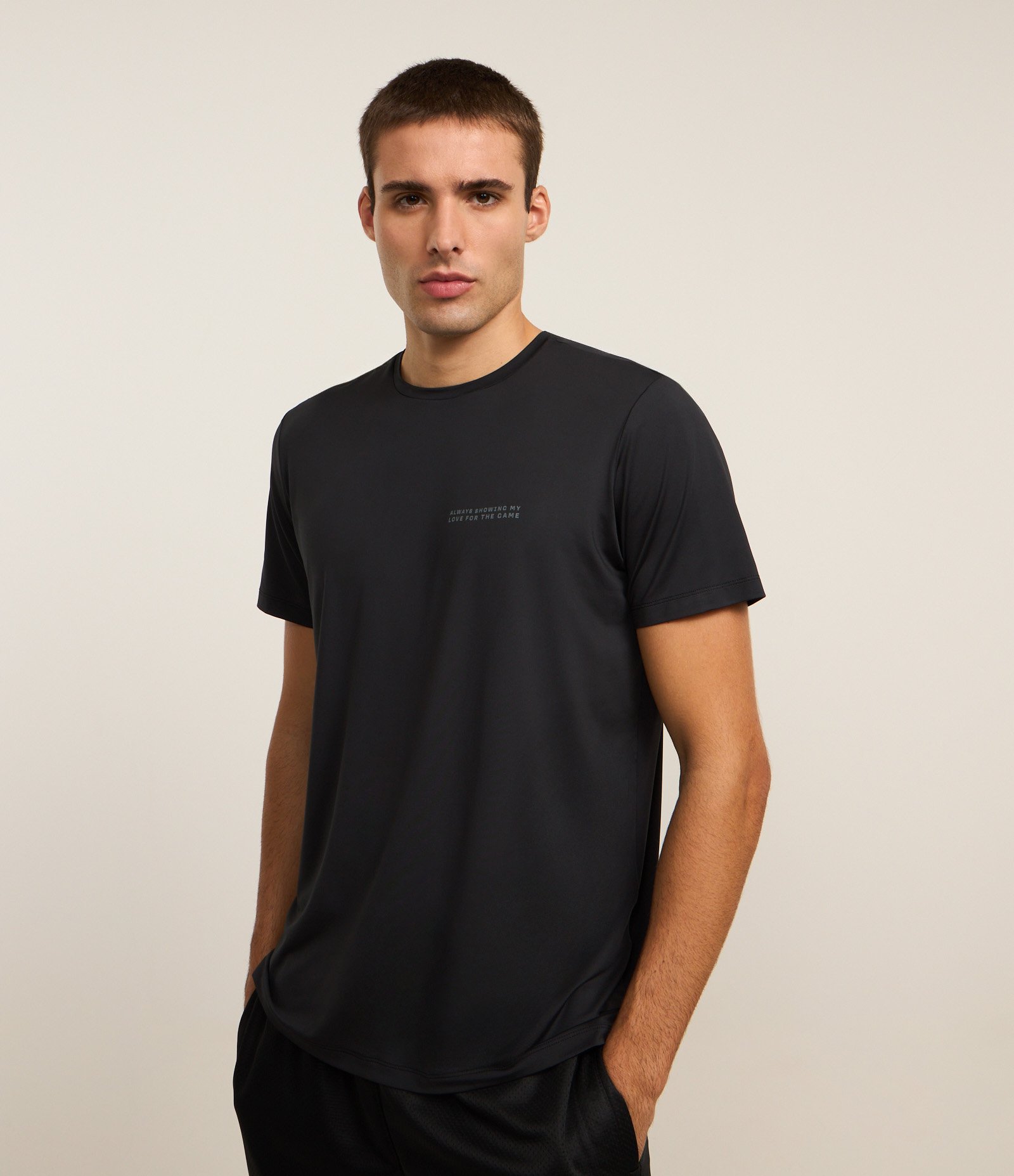 Camiseta Regular em Tecnologia Dry com Estampa de Basquete Preto 1
