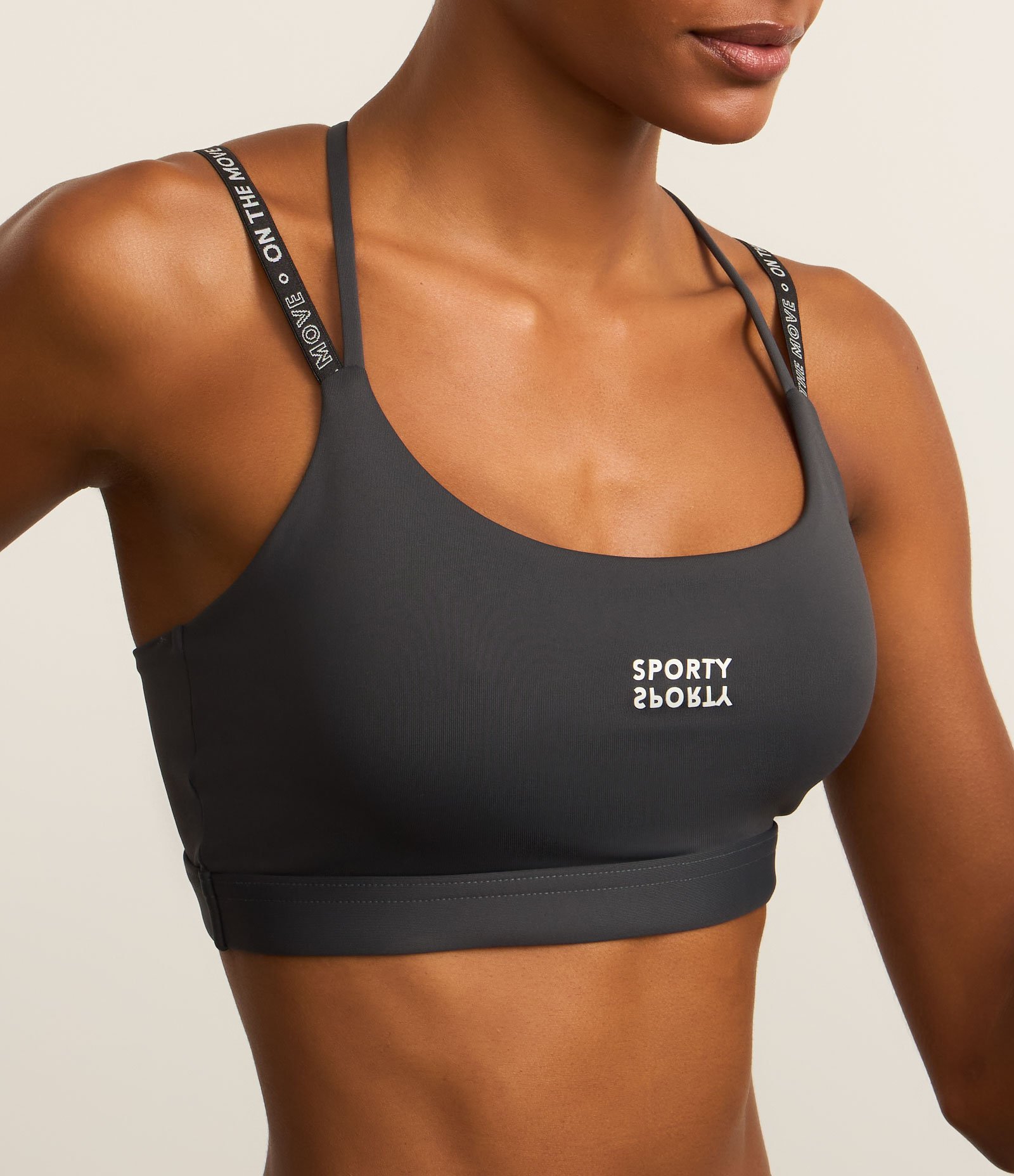 Top Esportivo com Bojo e Alças com Lettering Azul 5