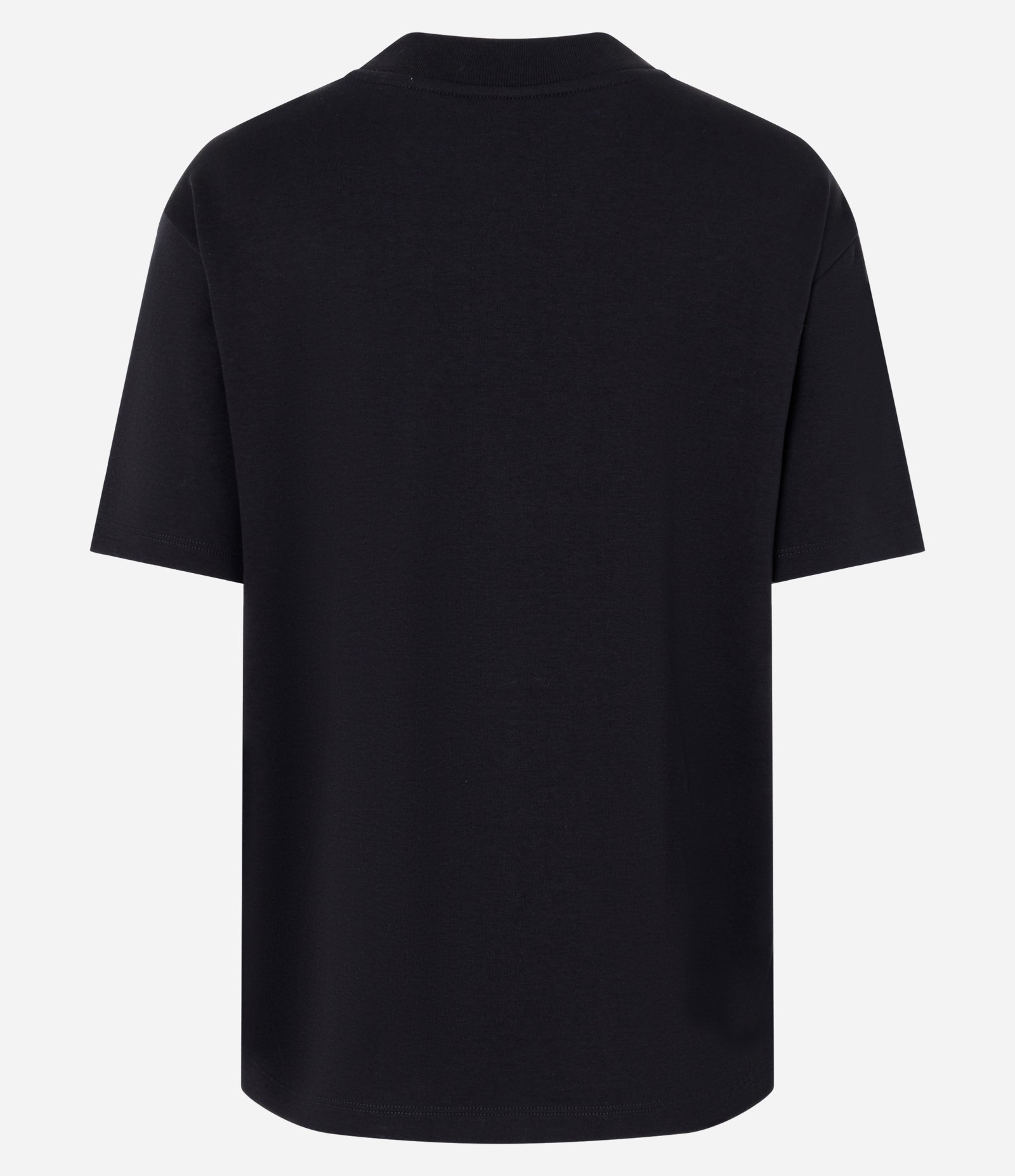 Blusa em Algodão Peruano Interlock com Gola Redonda Preto 3
