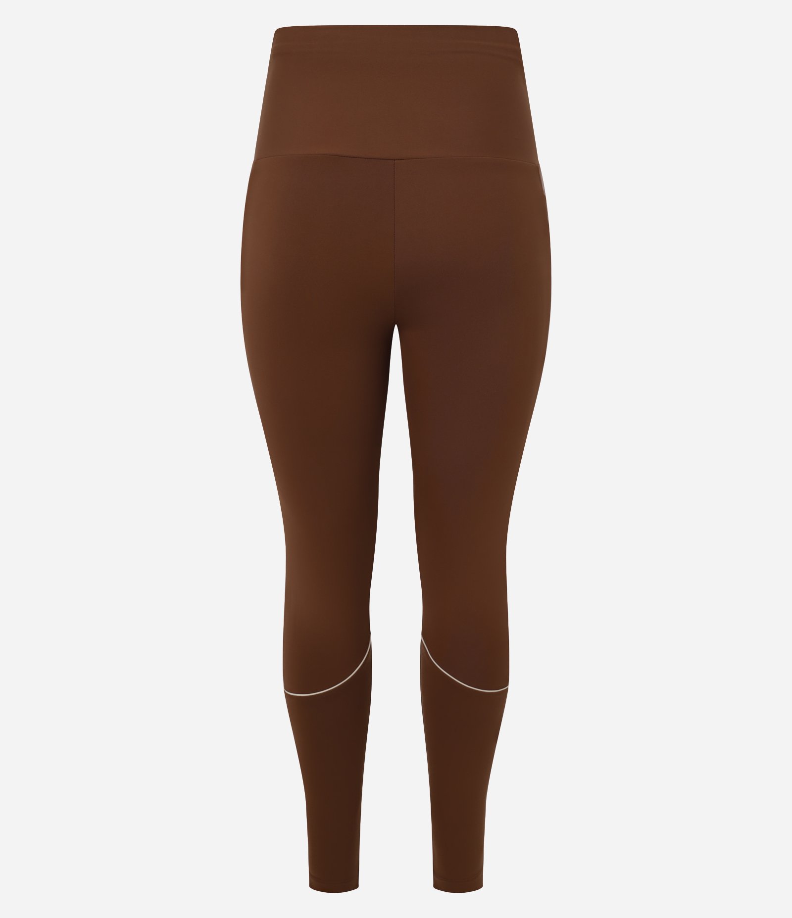 Calça Legging Esportiva em Microfibra Pesada com Cós Alto e Bolsos Laterais Marrom 8
