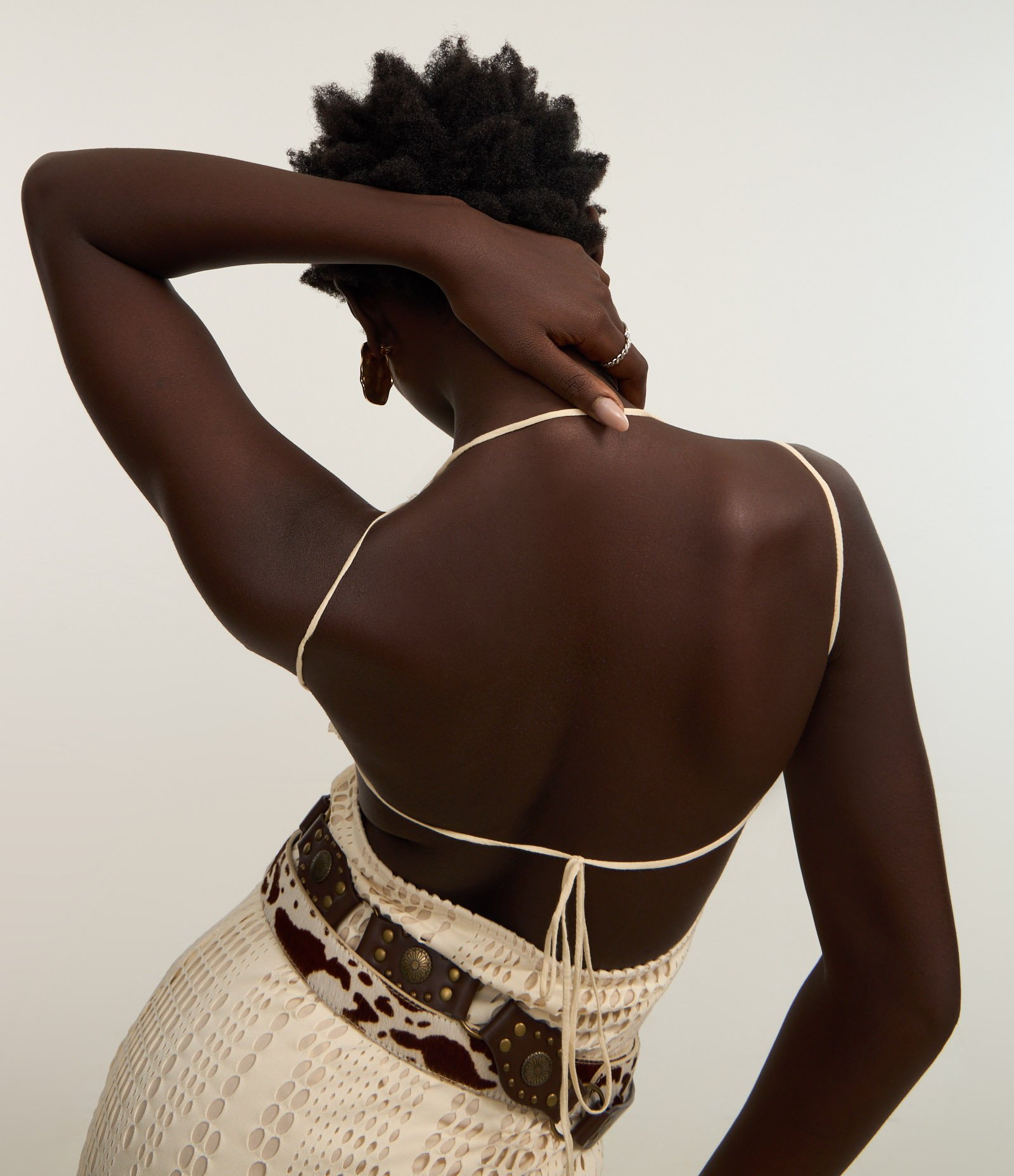 Vestido Longo Frente Única e Texturizado Off White 4