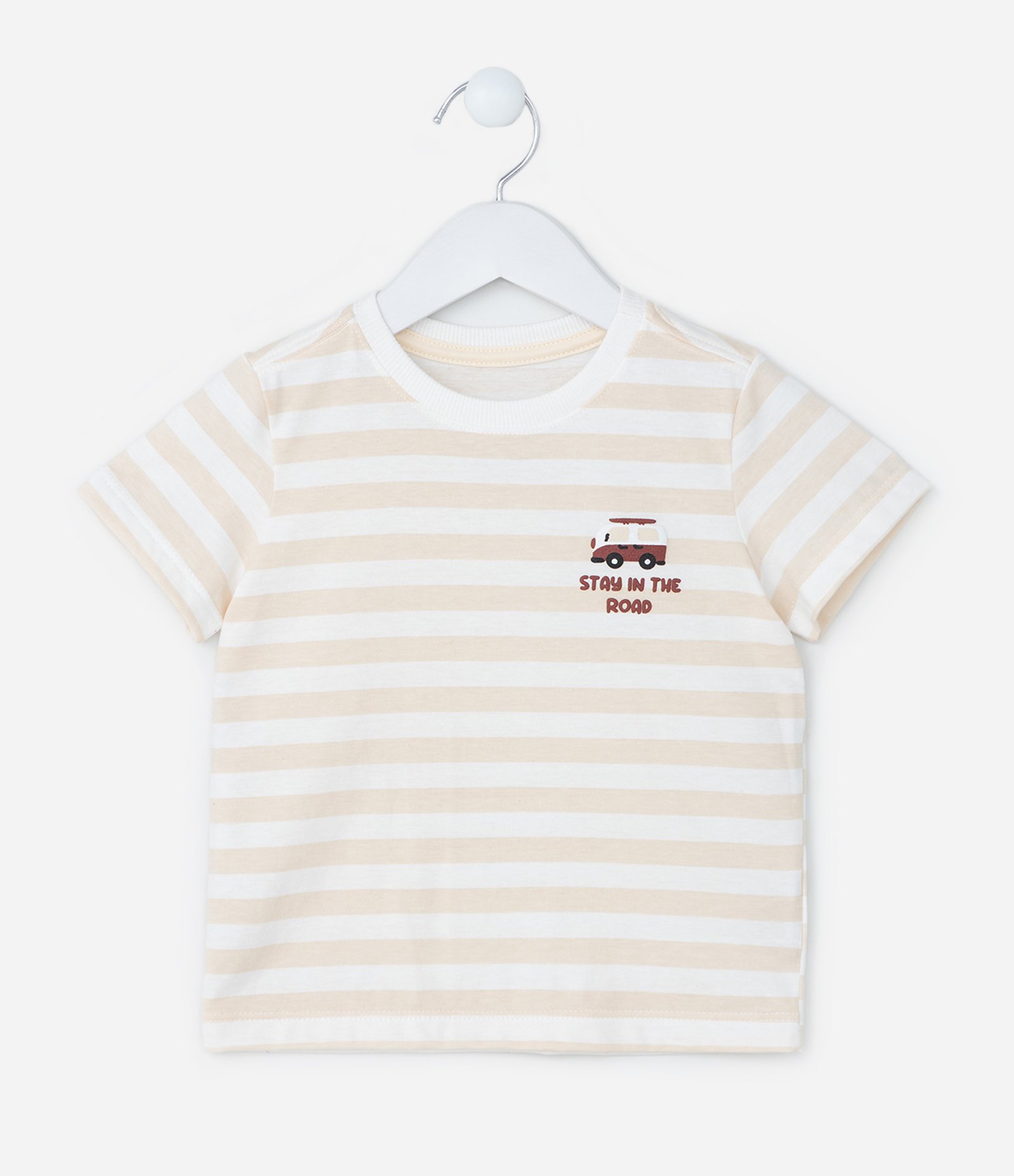 Conjunto Infantil com Estampa Listrada - Tam 1 a 6 Anos Branco/Vermelho 2