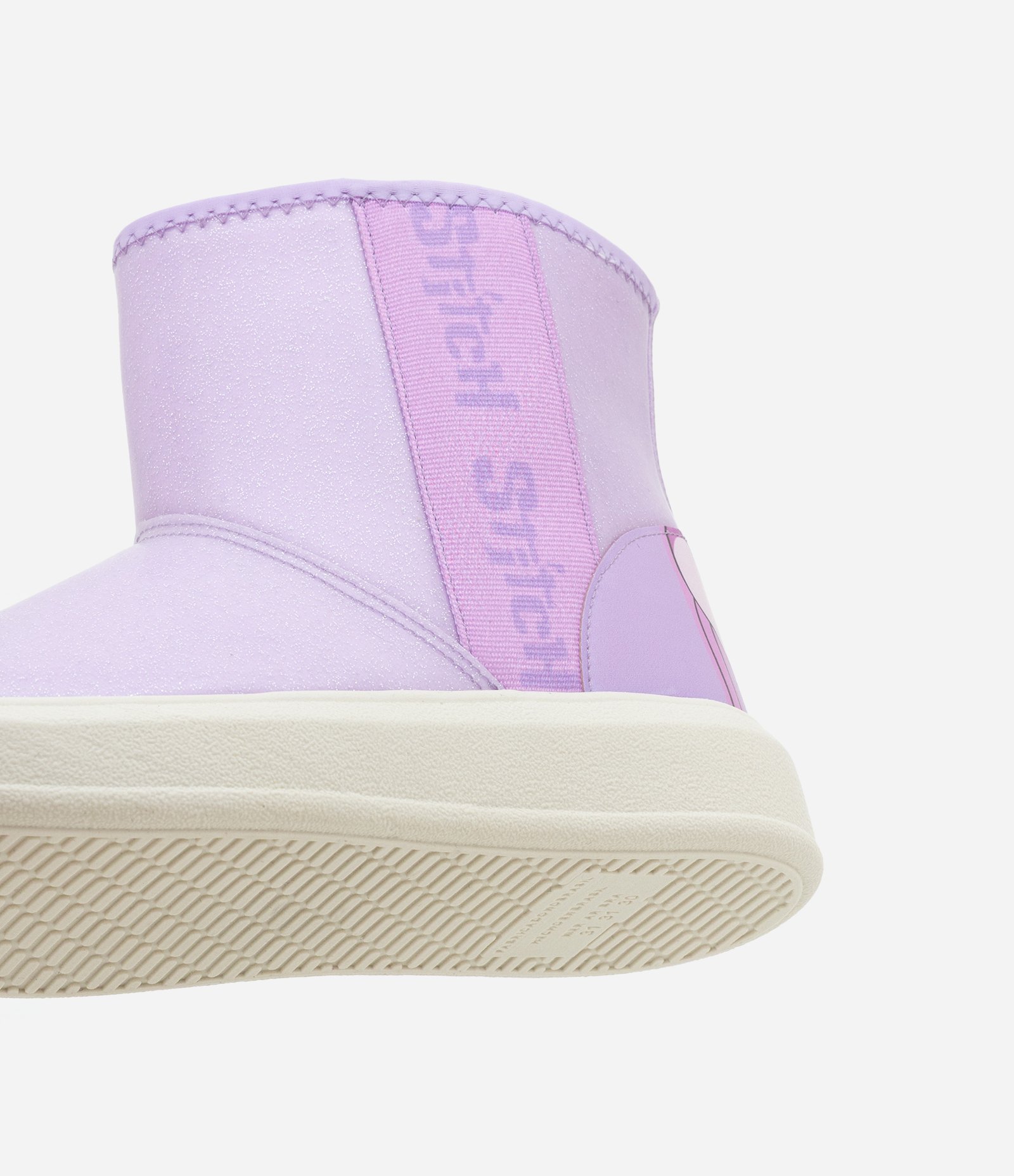 Bota Infantil com Forro Peludinho e Estampa Stitch e Angel - Tam 28 a 34 Lilás 4