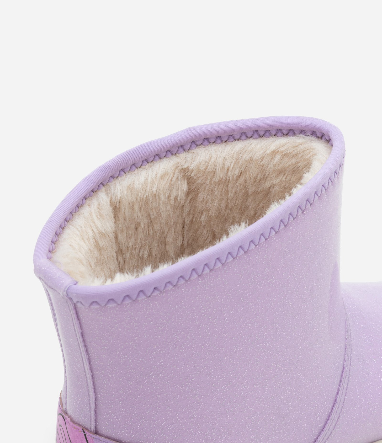 Bota Infantil com Forro Peludinho e Estampa Stitch e Angel - Tam 28 a 34 Lilás 5