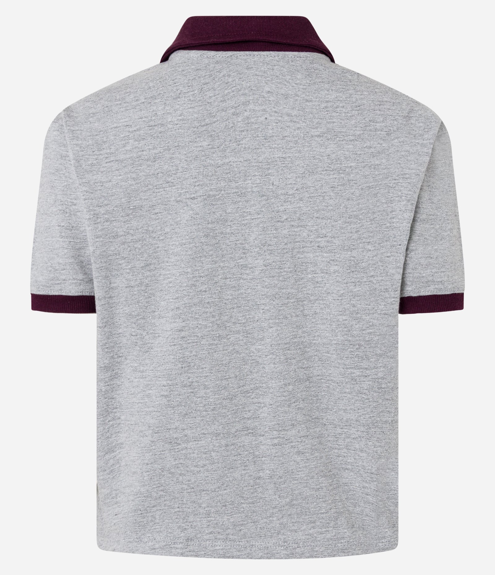 Camiseta Boxy Sportcore com Gola Polo Contrastante Cinza 9