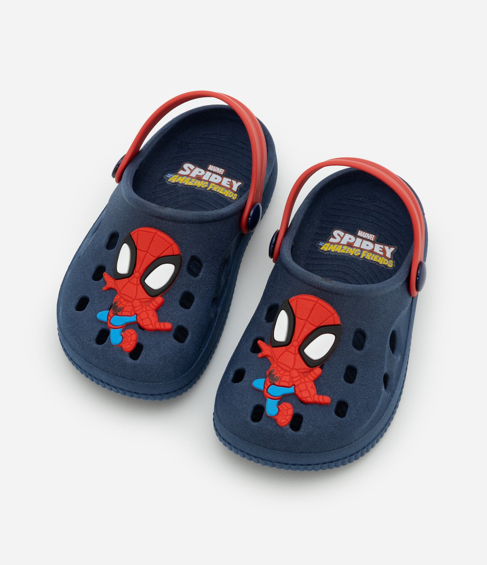 Sandália Babuche Infantil com Patch do Spidey - Tam 20 a 33 Azul 4