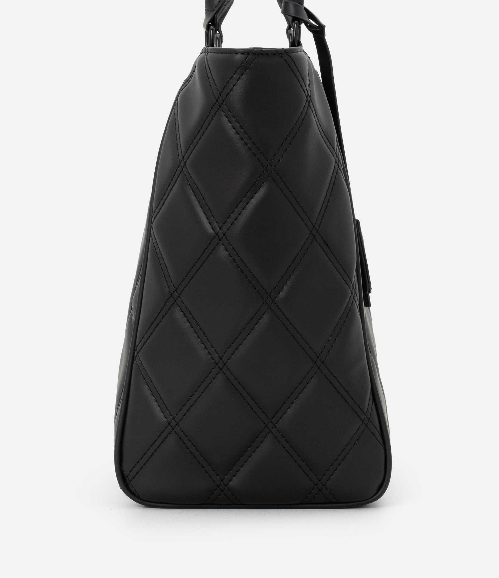 Bolsa Shopper Grande com Textura Matelassê e Tassel Preto 3