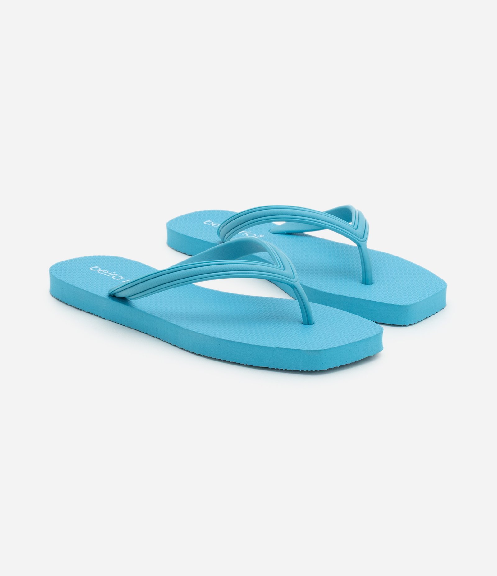 Chinelo com Tira Detalhada e Bico Quadrado Beira Rio Azul 1