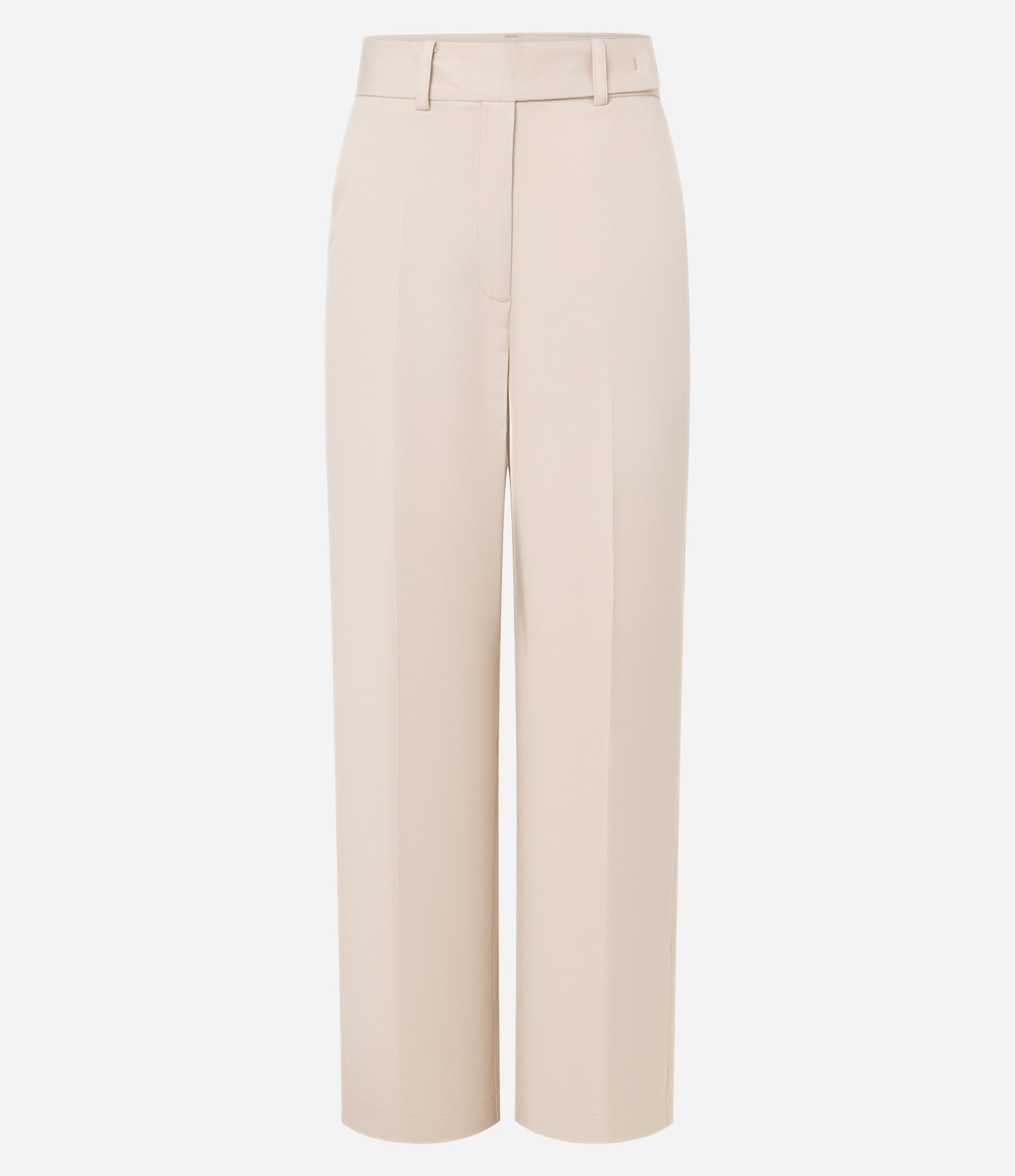 Calça Alfaiatada com Bolsos e Frisos Bege 8