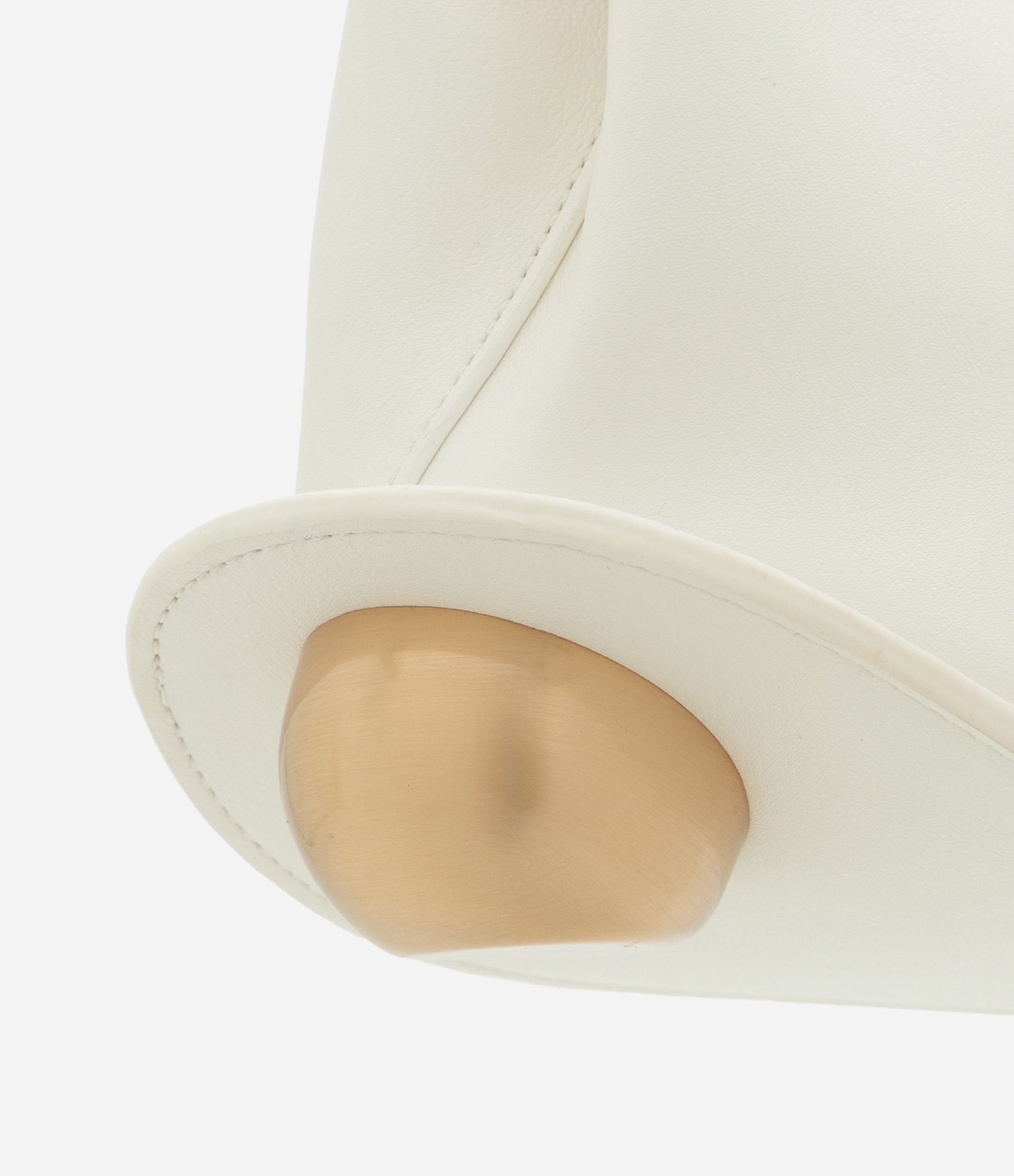 Bolsa Bucket Pequena com Alça de Mão em Metal Base Bola em Metal Off White 5